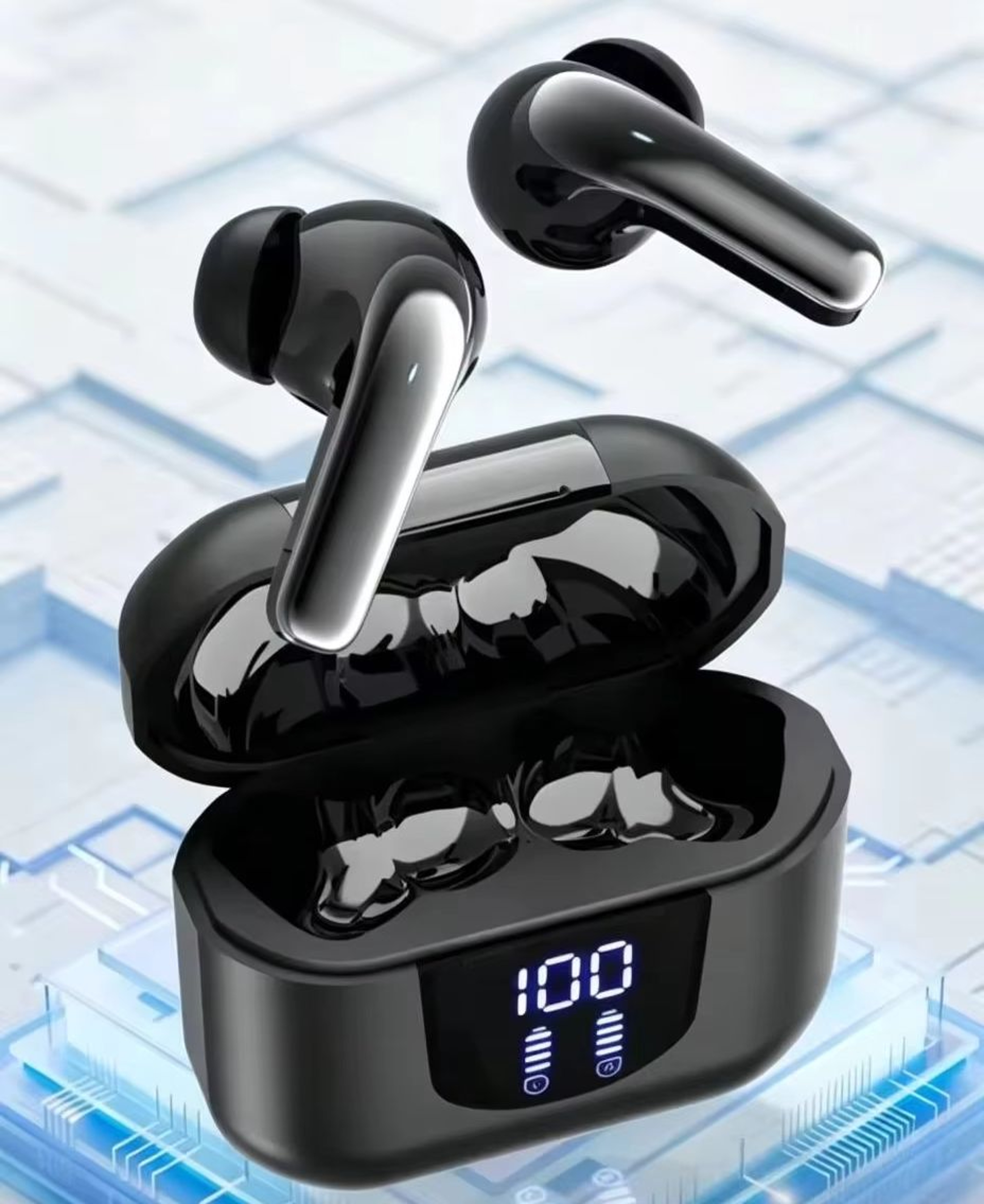 True Wireless Bluetooth Earbuds With LED Power Display And Low Latency Stereo Sound 0