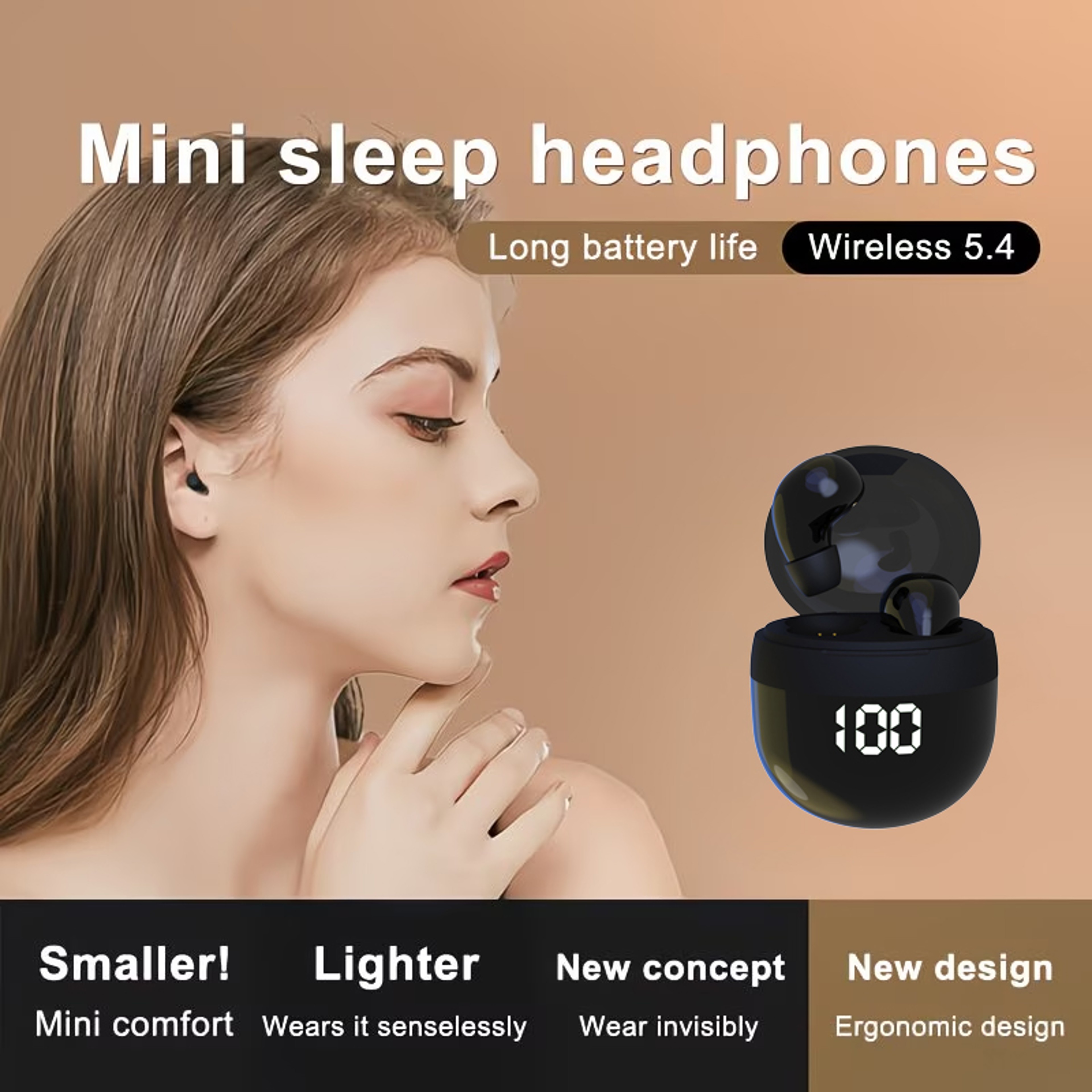Bluetooth Sleep Earbuds Mini Invisible Wireless Earphones – view 2