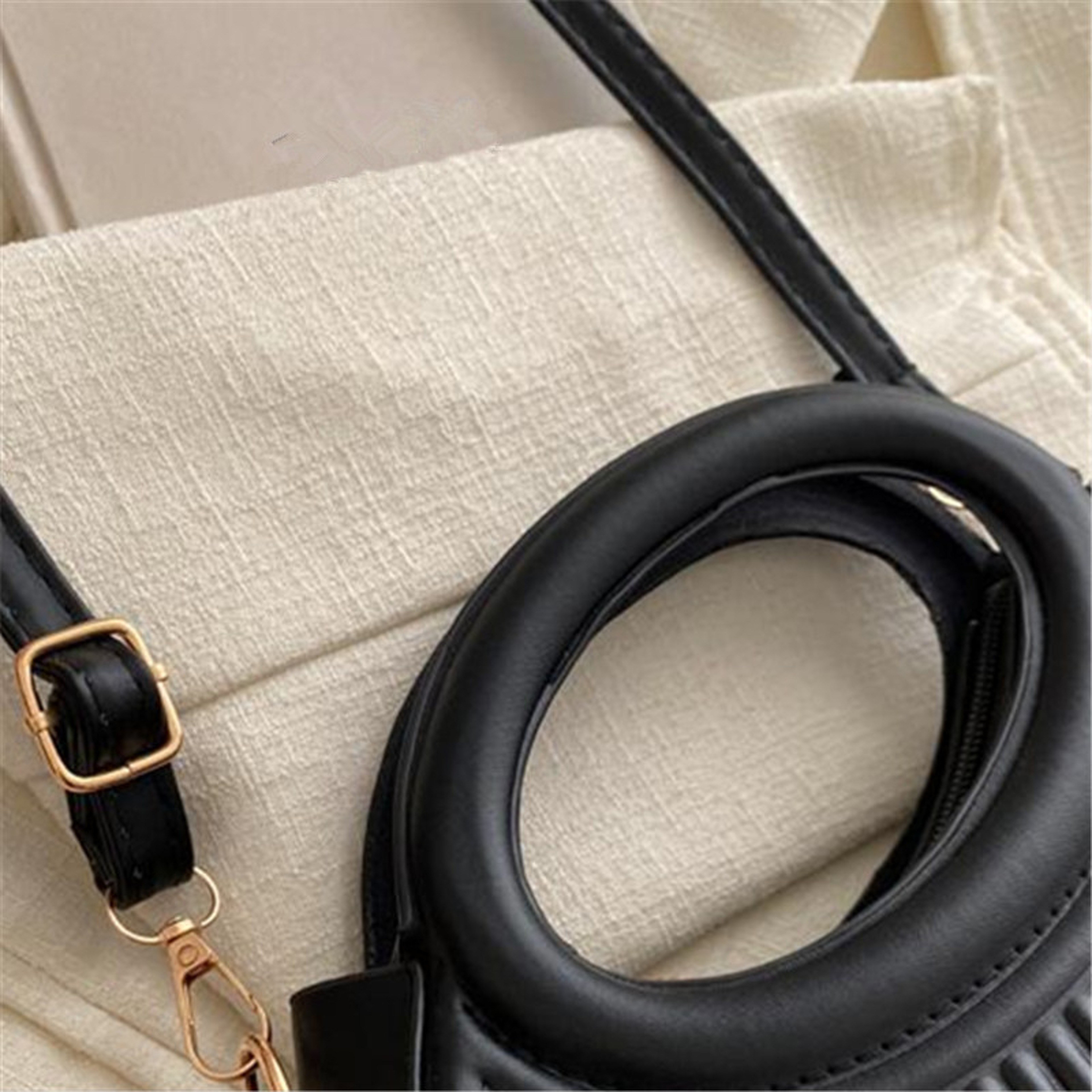 Chic Mini Half Moon Bag Adjustable Crossbody Purse With Top Handle 3