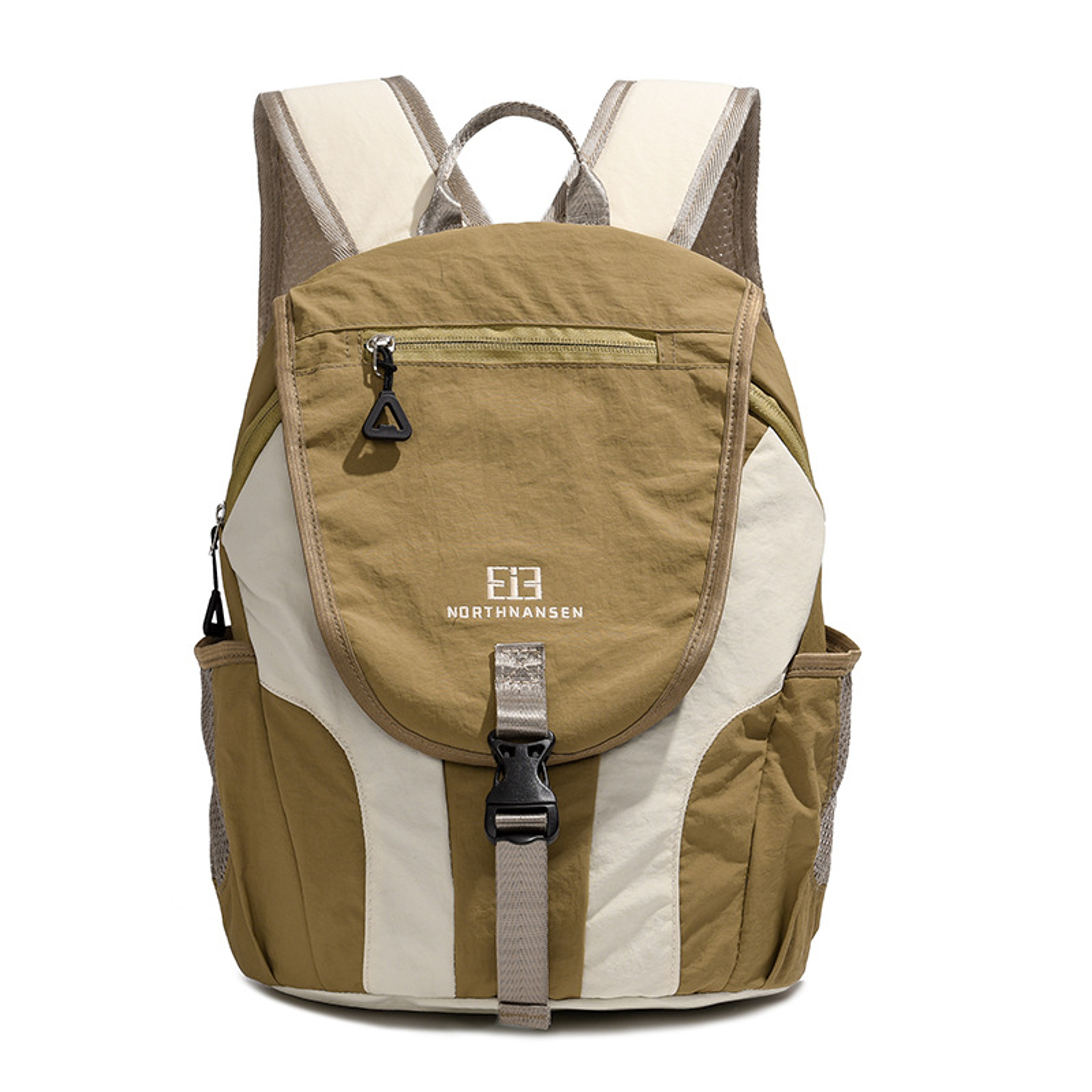 Color Block Lightweight Daypack With Mesh Side Pockets For Hiking Travel And Everyday Use 5
