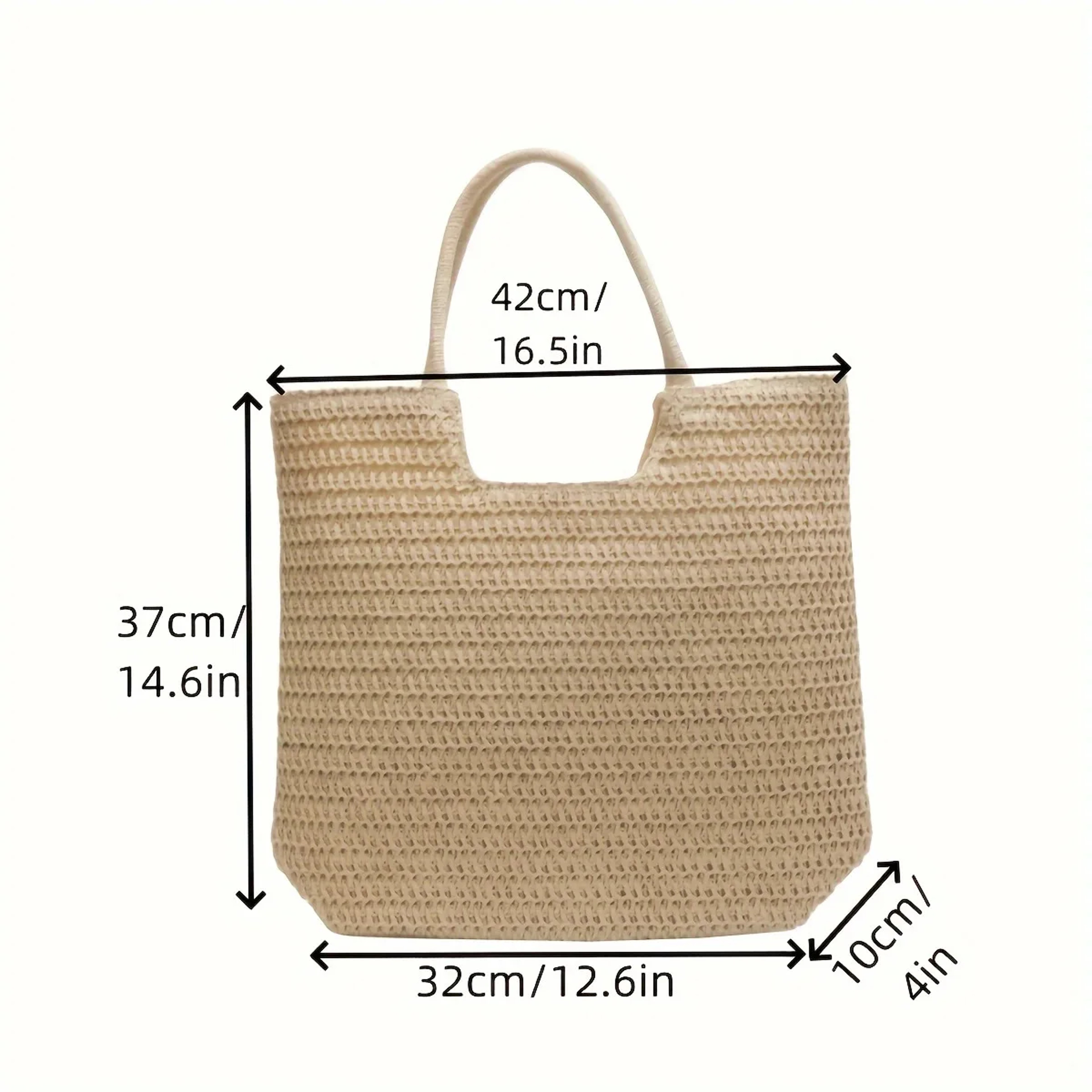 Woven Straw Tote Bag Large Capacity Summer Beach Shoulder Bag – view 4