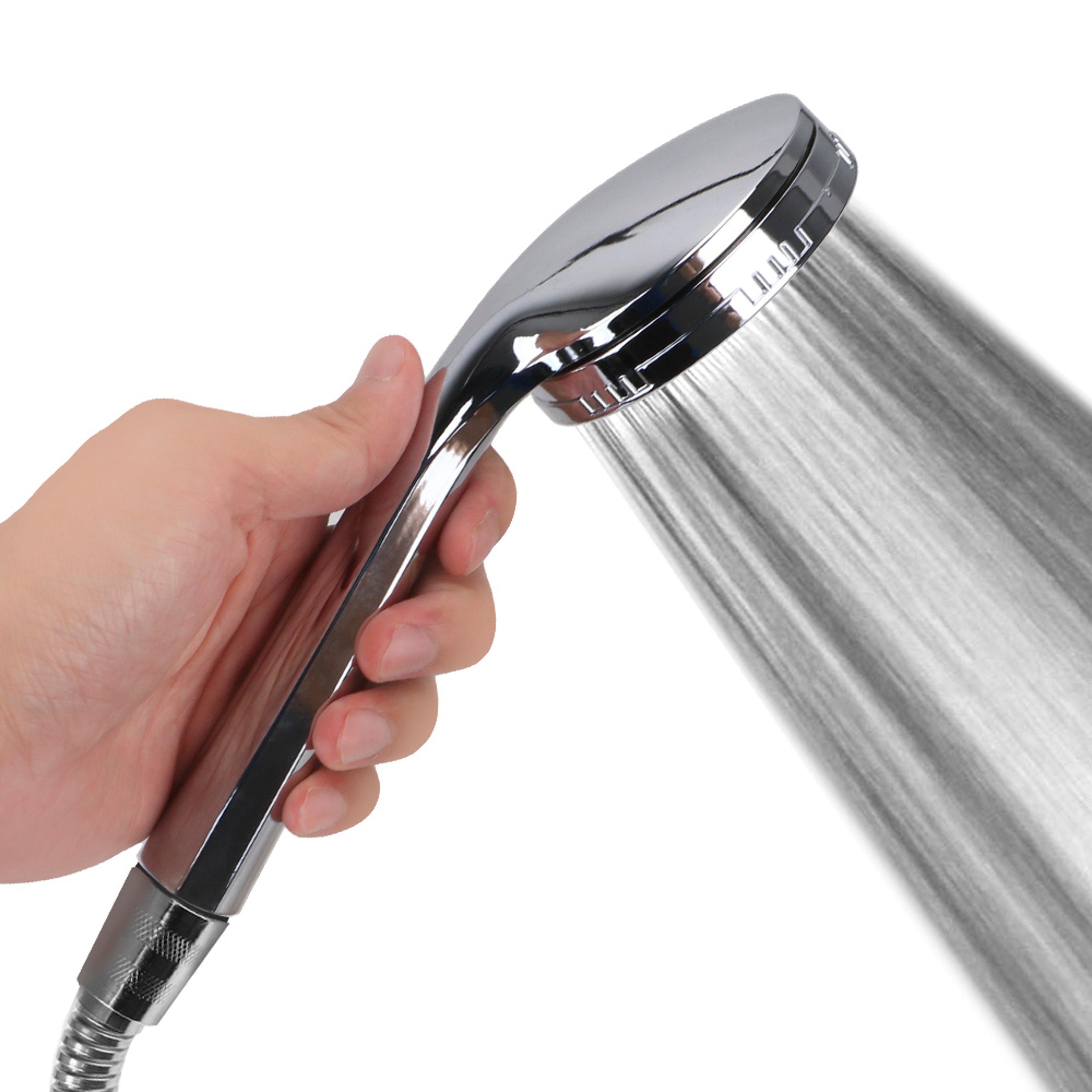 High Pressure Rainfall Shower Head Water Saving Chrome Spray Nozzle 5