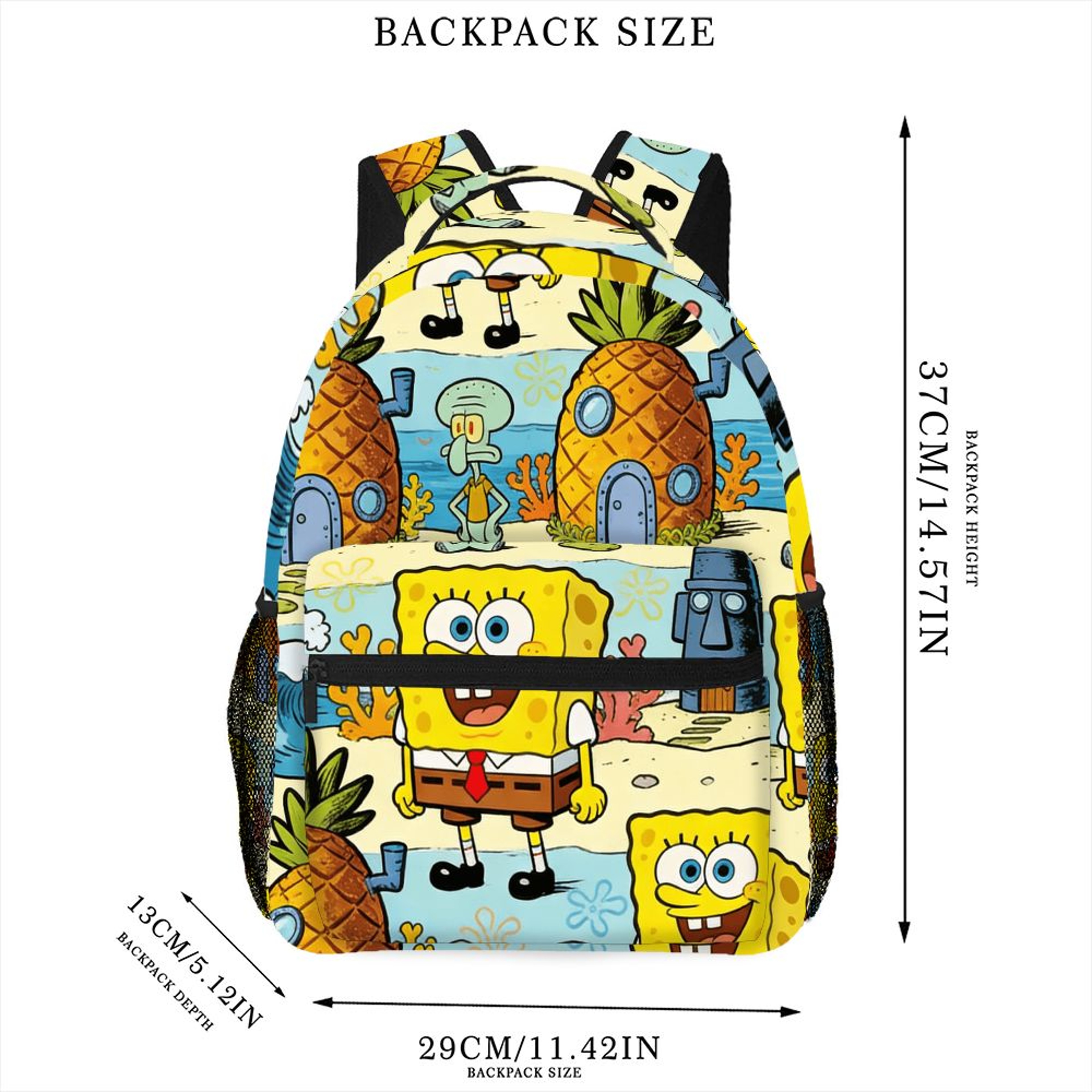 SpongeBob Backpack Pineapple House Lightweight Multi Pocket Travel Bag for Women – view 3