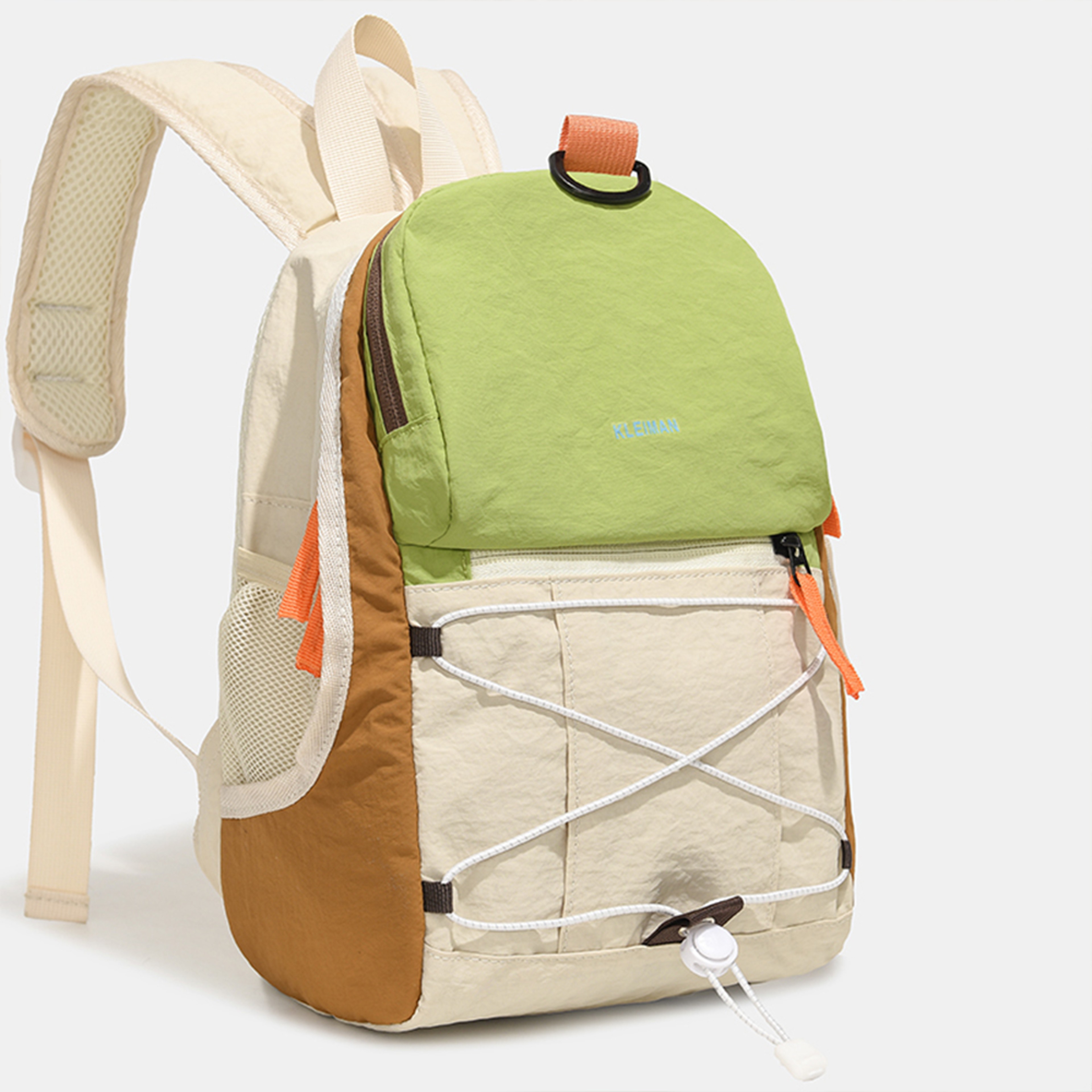 Color Block Lightweight Hiking Backpack Mini Nylon Travel Daypack with Bungee Cord – view 7