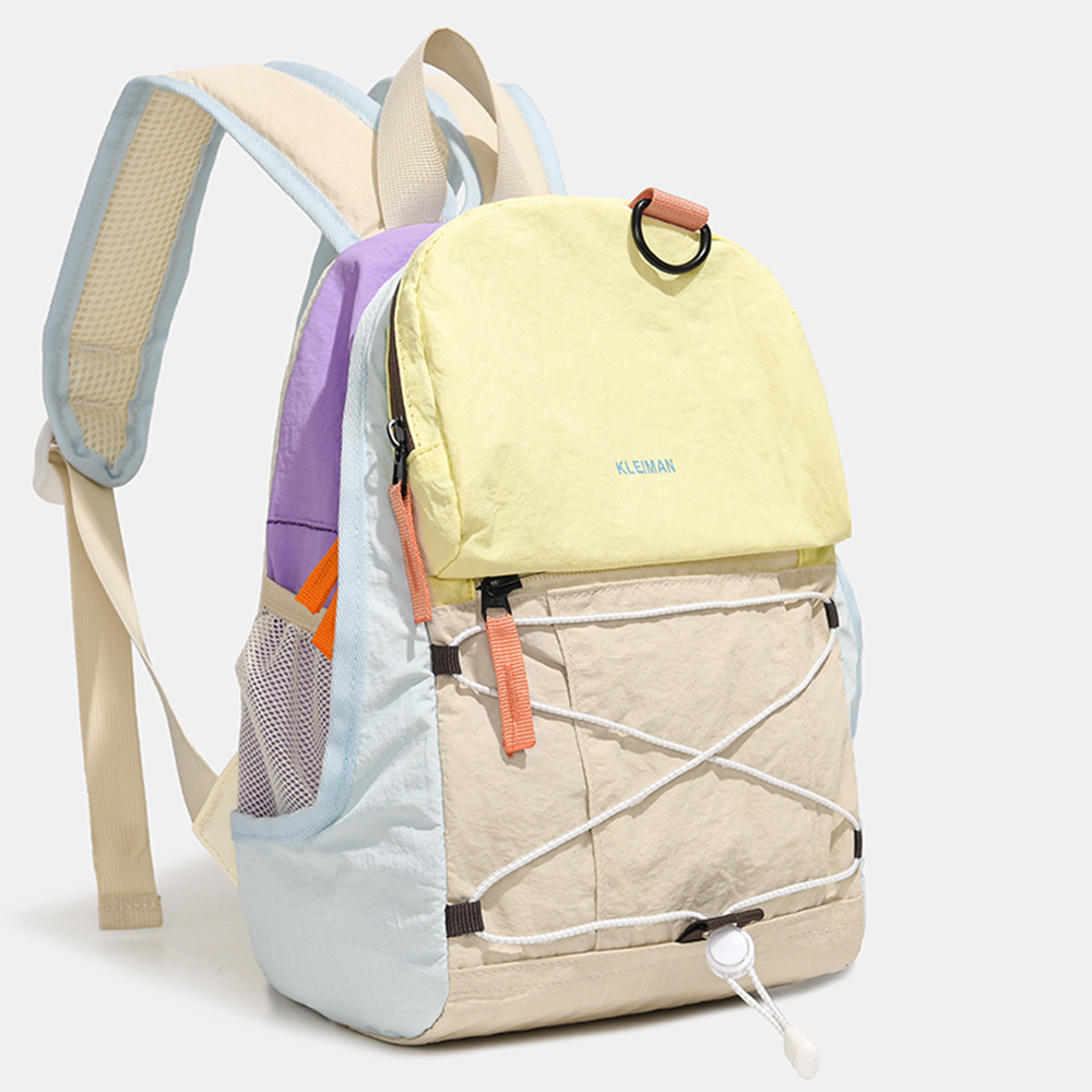 Color Block Lightweight Hiking Backpack Mini Nylon Travel Daypack with Bungee Cord – view 8