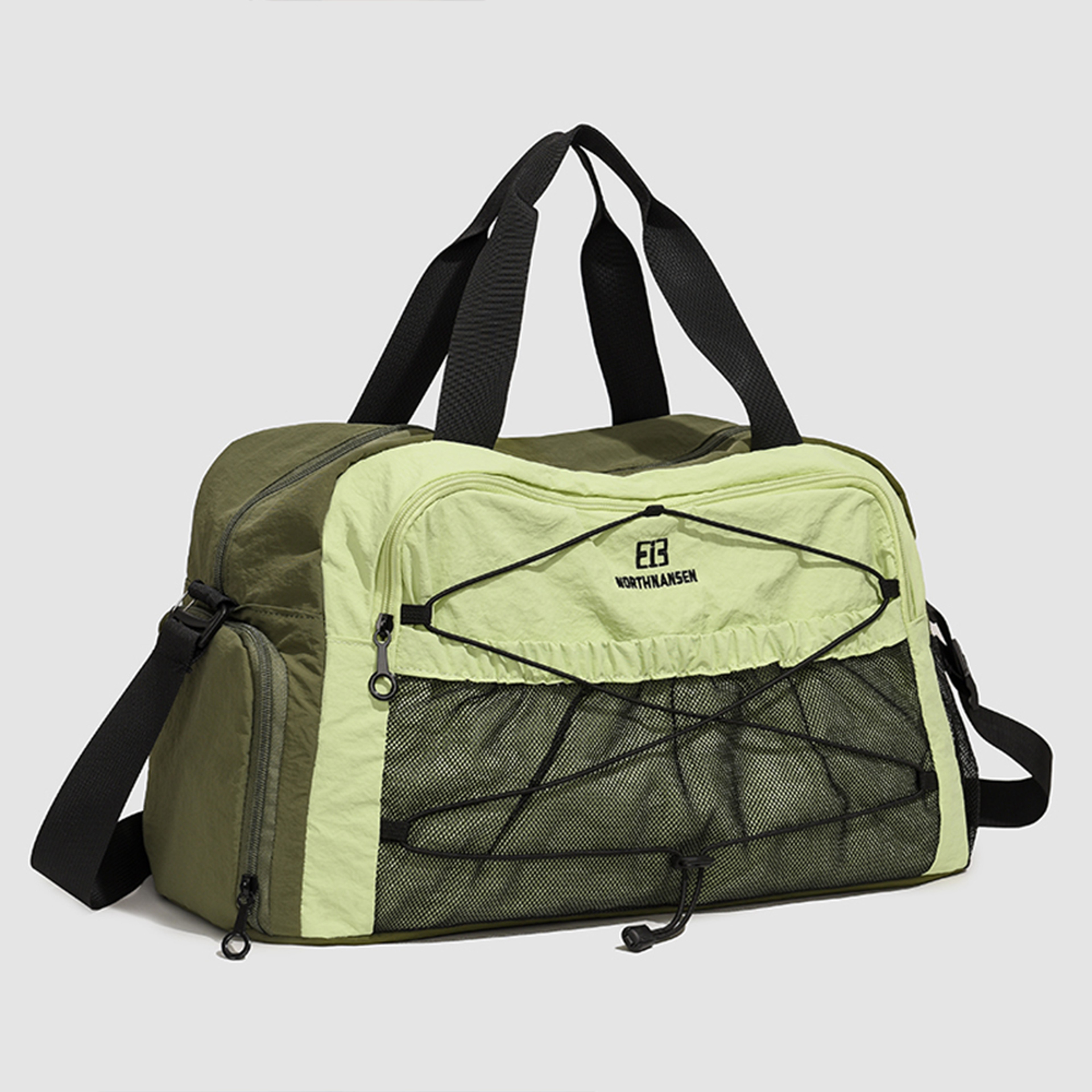 Large Capacity Color Block Gym Duffel Bag for Weekend Travel – view 8