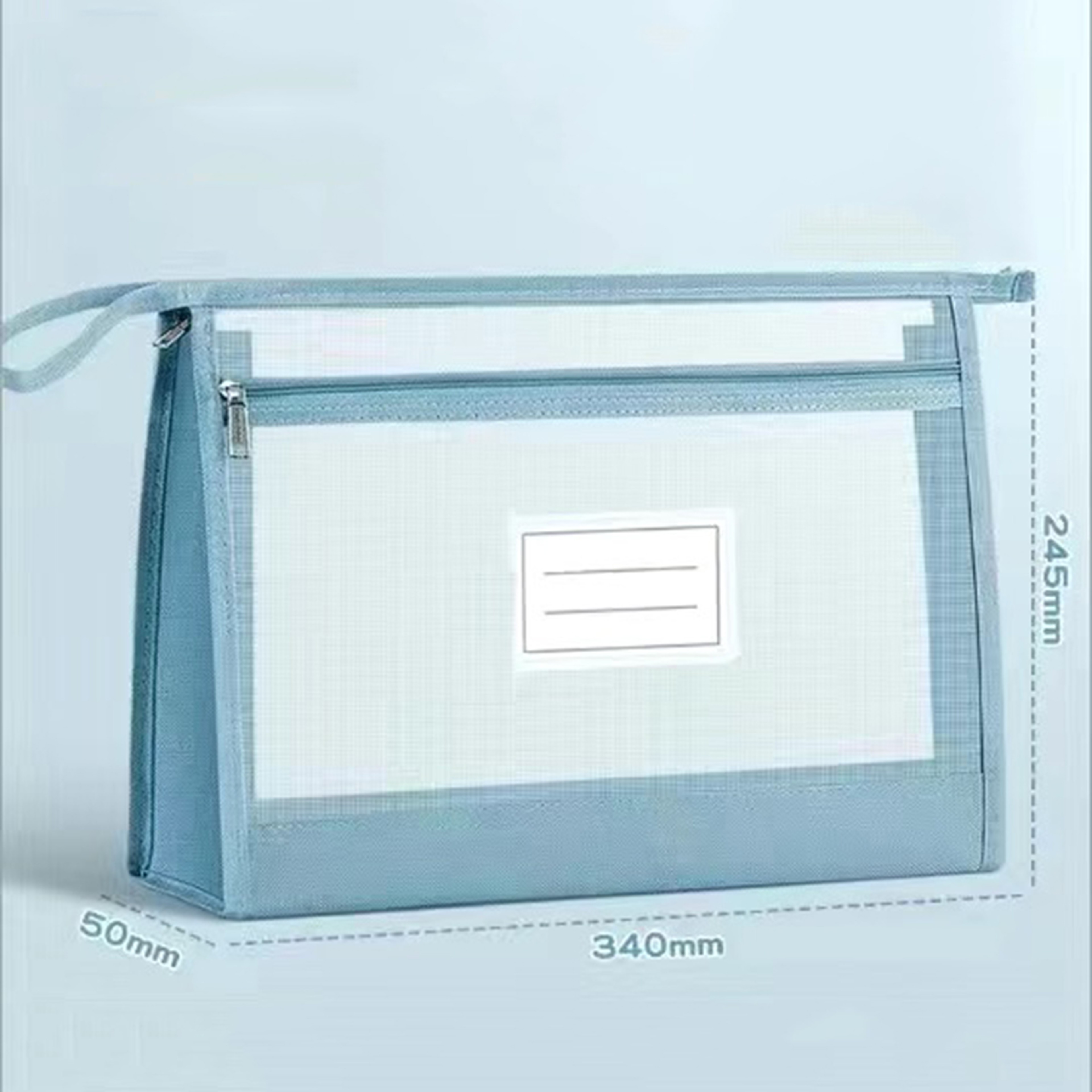 Transparent Mesh Document Organizer Double Zipper File Storage Bag 5
