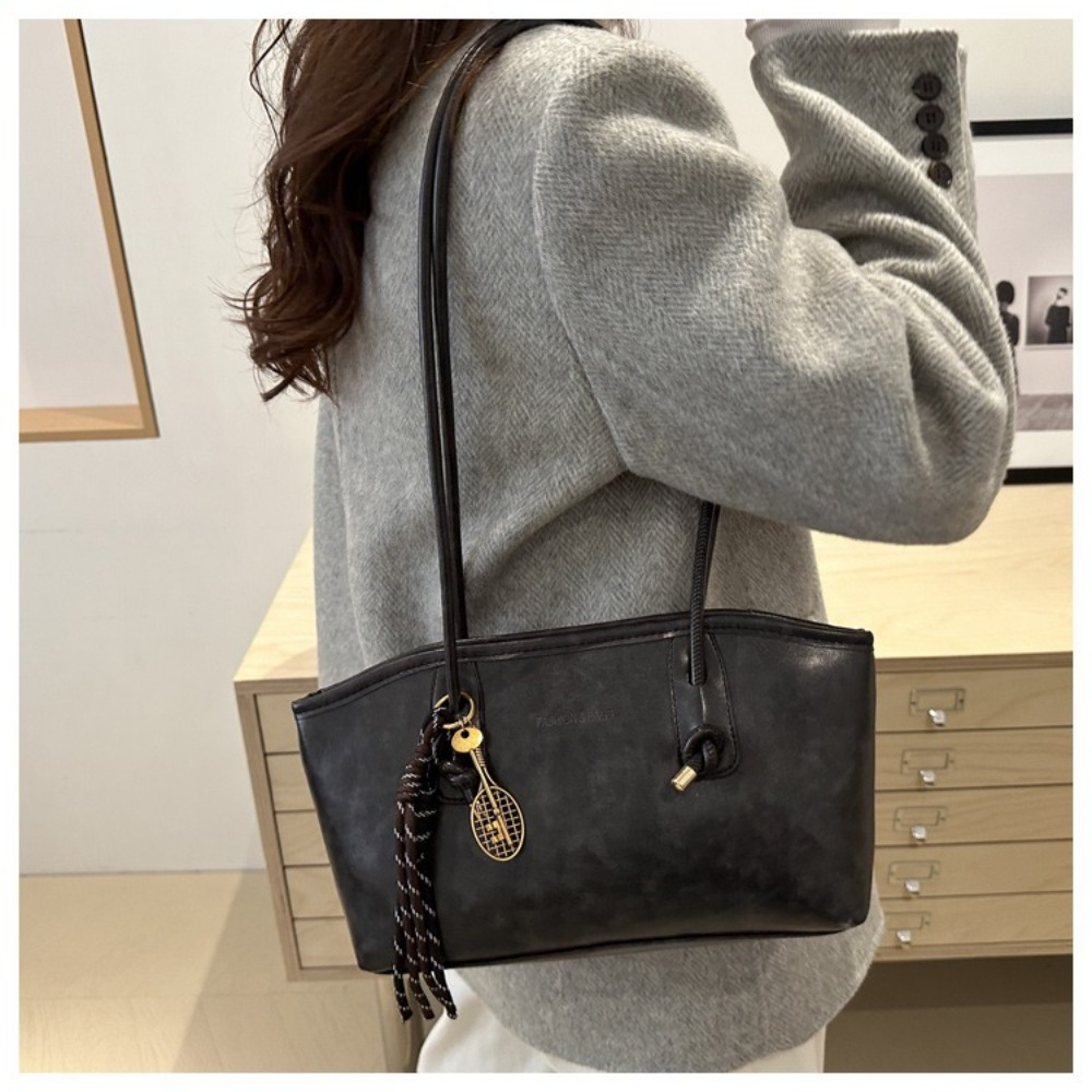 Large Capacity PU Leather Shoulder Bag for Women Work and Everyday Carry – view 4