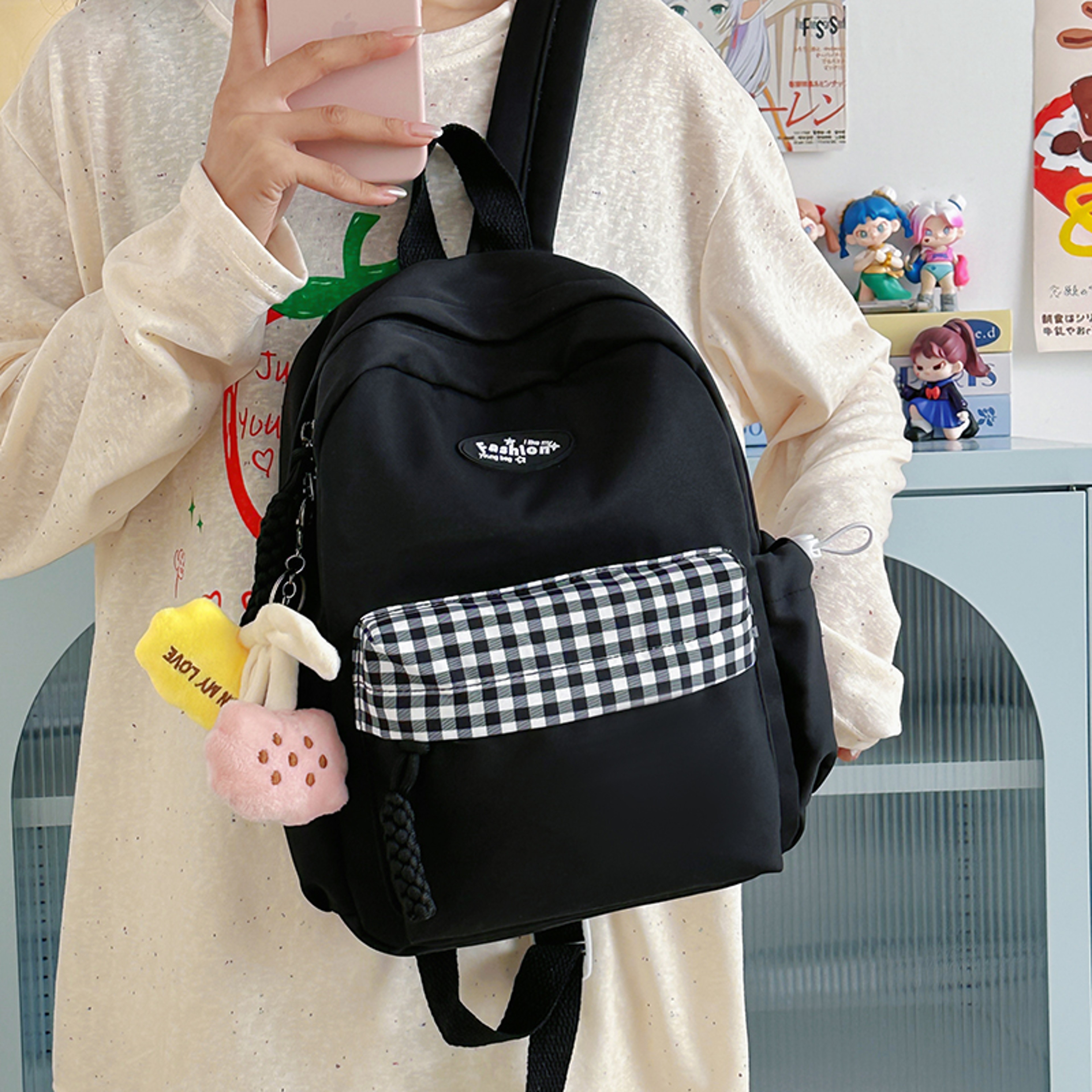 Large Capacity School Backpack Lightweight Nylon Student Travel Backpack – view 3
