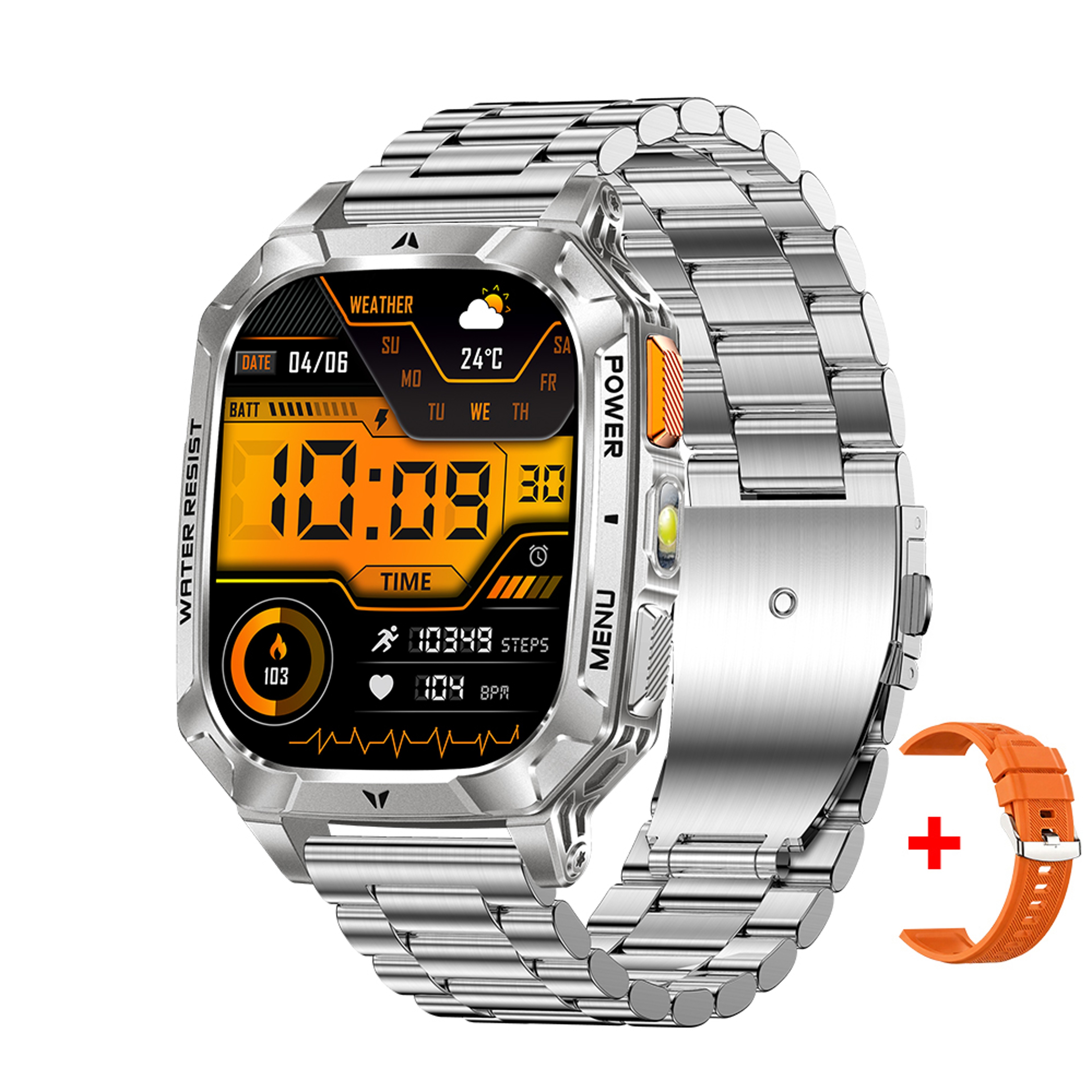 Outdoor Smartwatch For Men With Bluetooth Calling Flashlight And Health Monitoring 7