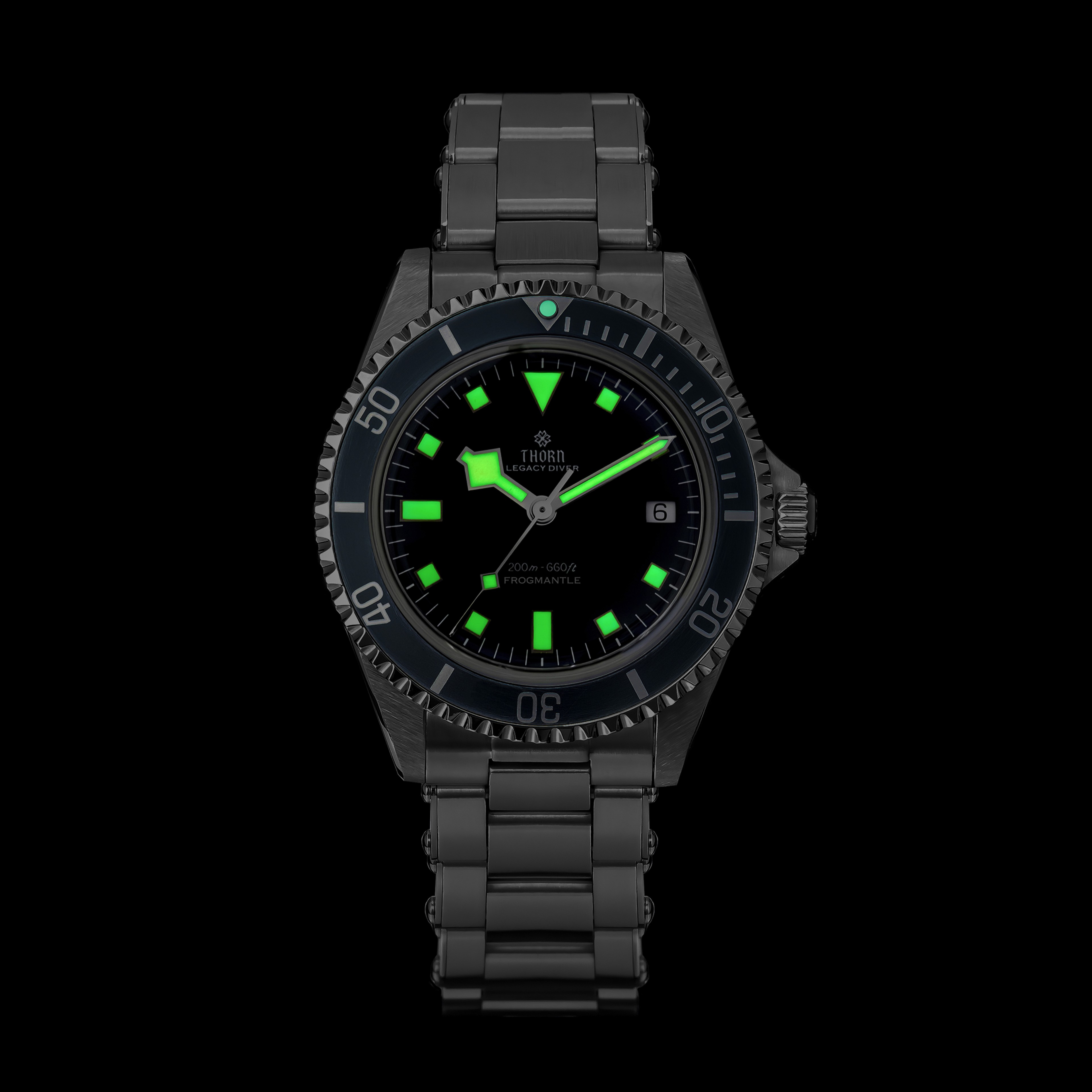 Automatic Dive Watch 40mm Sapphire Crystal 200M Water Resistant Vintage Mens Watch 3