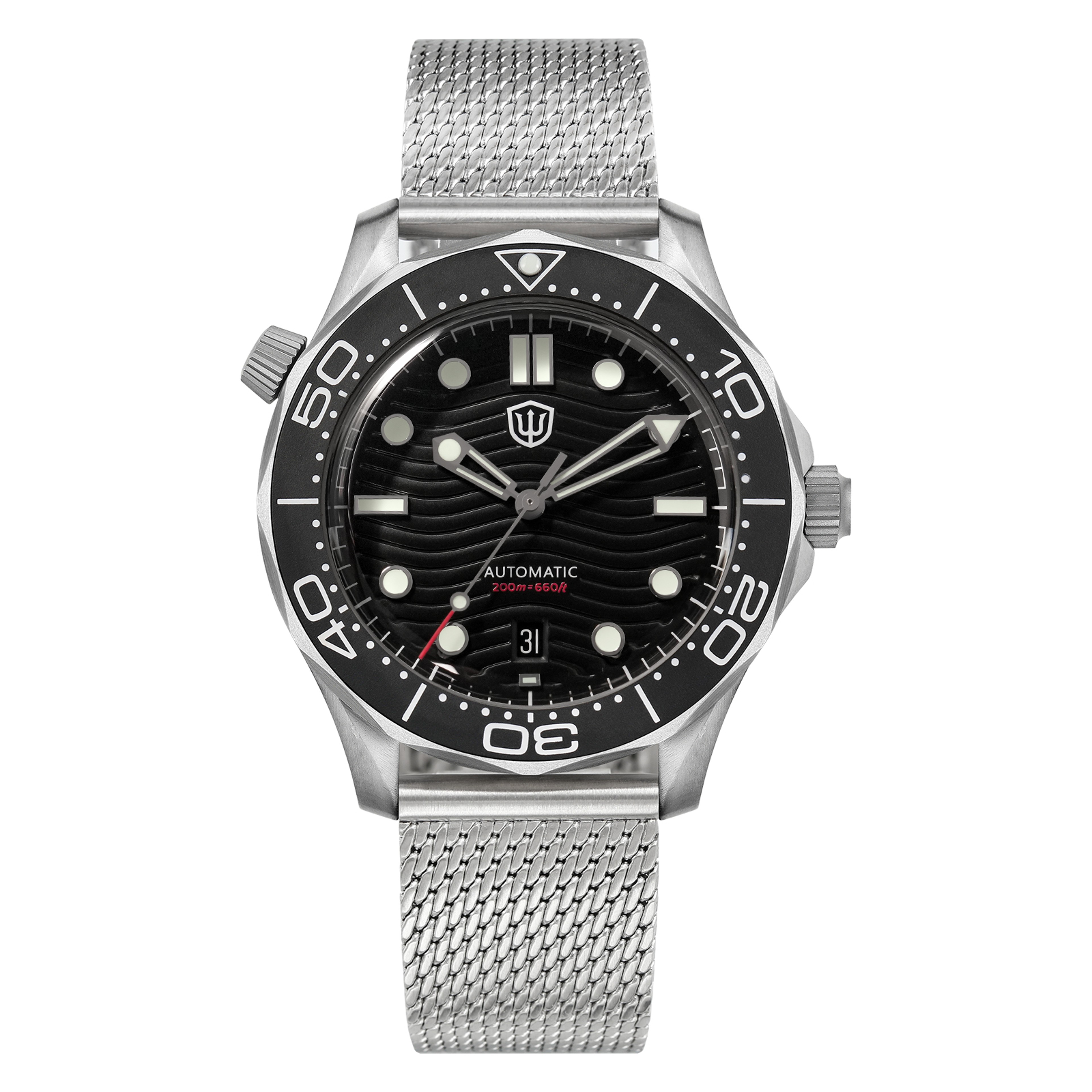 Automatic Titanium Dive Watch With Sapphire Crystal Click Bezel Helium Valve 3