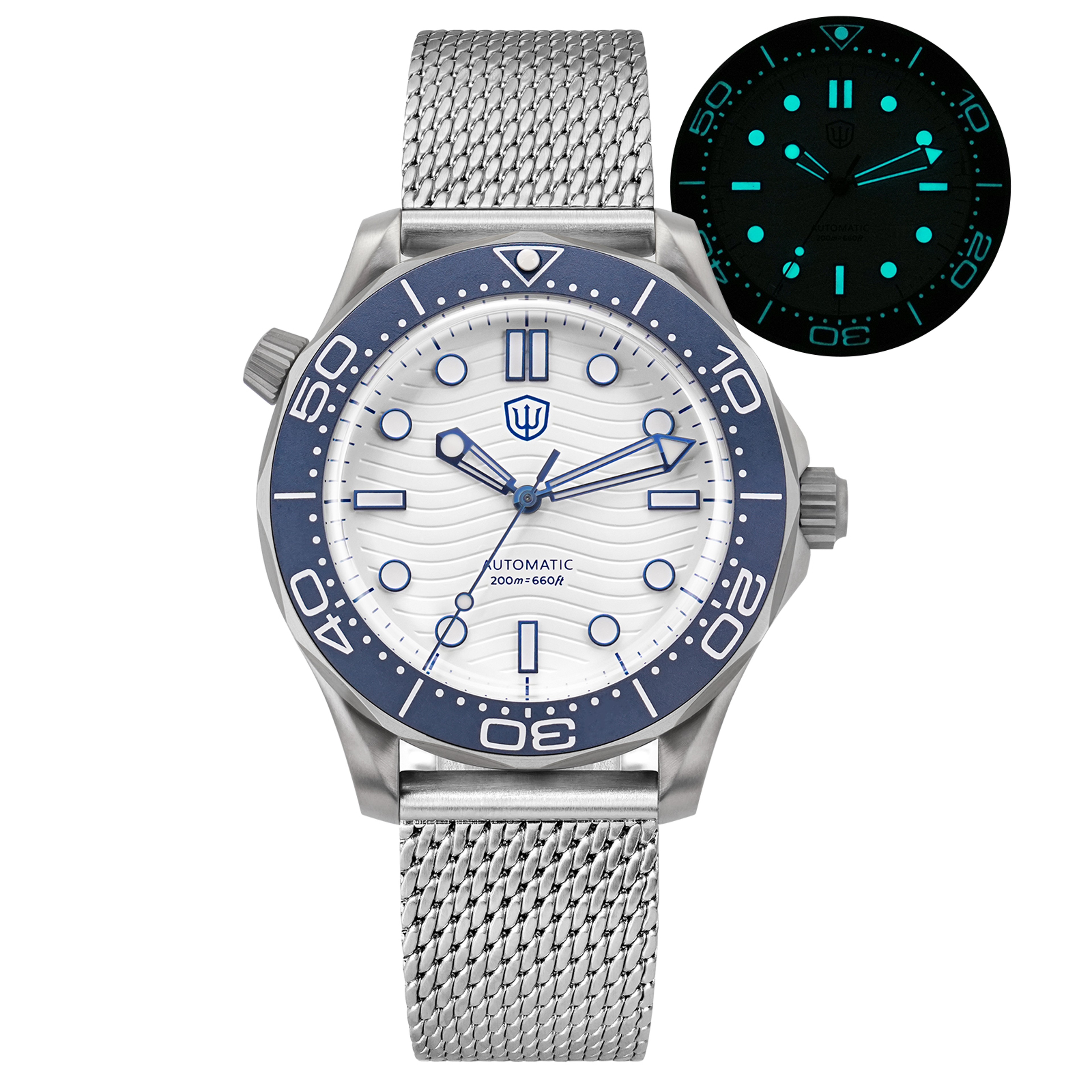 Automatic Titanium Dive Watch With Sapphire Crystal Click Bezel Helium Valve 8