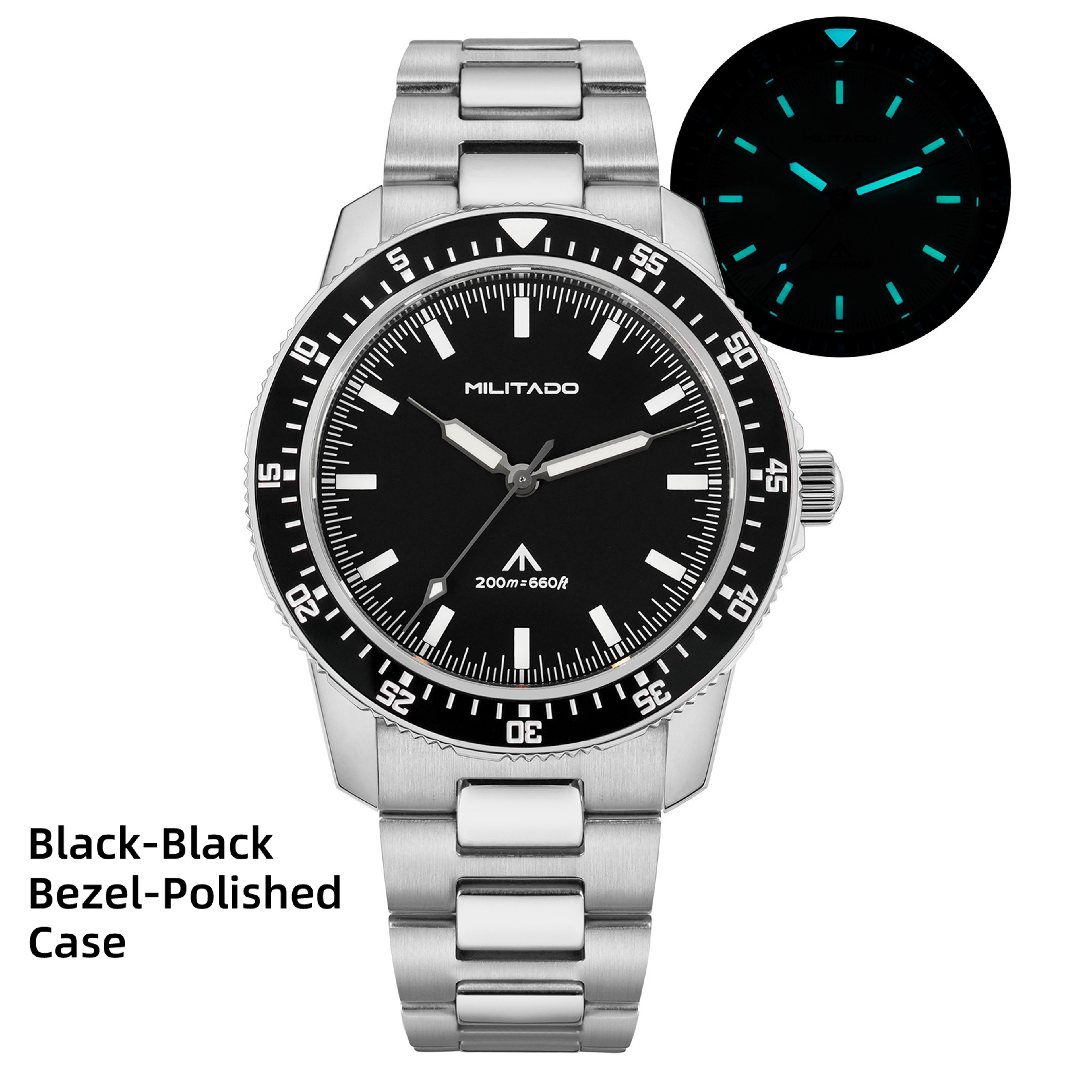 Sapphire Crystal Waterproof Automatic Style Men Watch With Ceramic Bezel 5