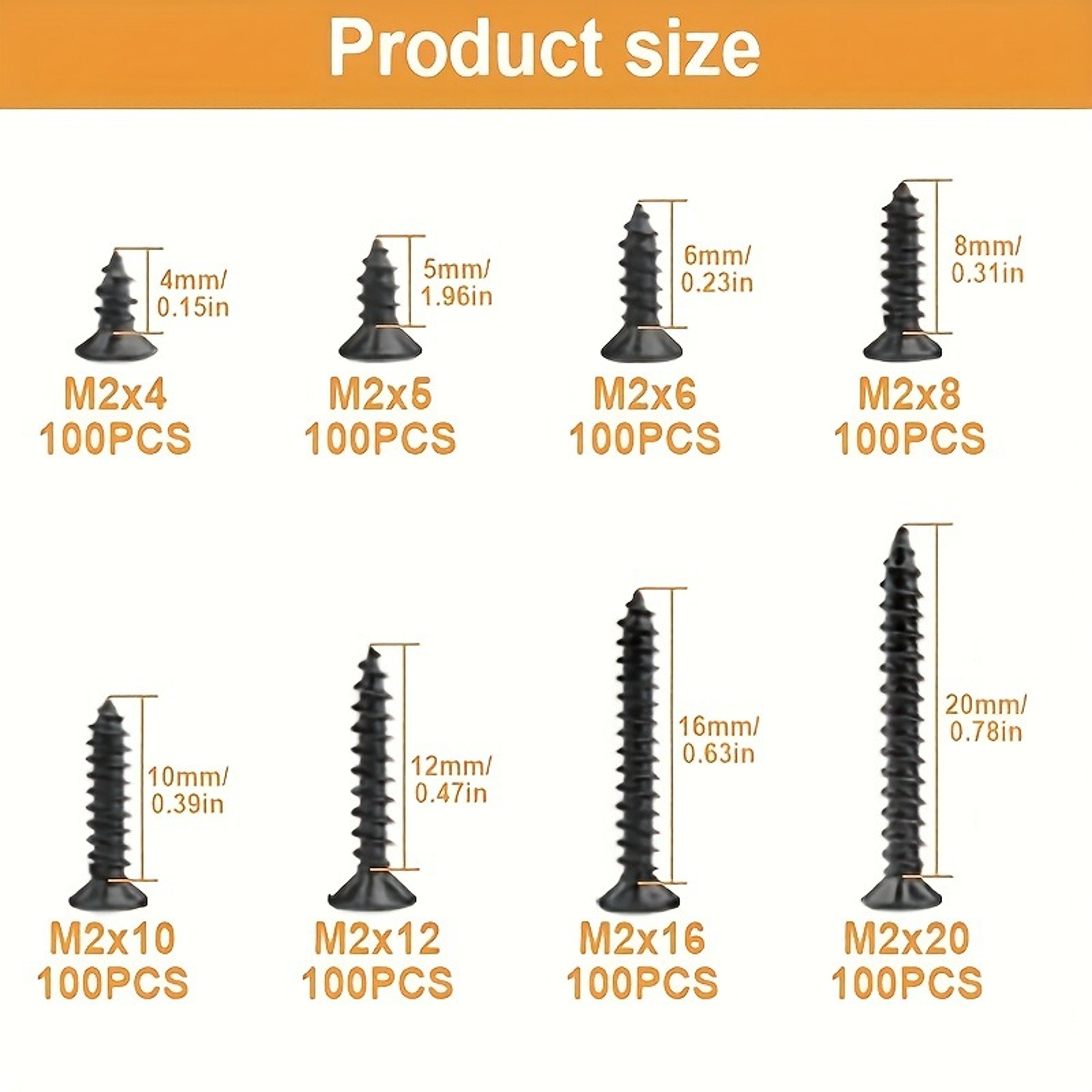 Phillips Self Tapping Screw Set For Metal Plastic And Aluminum Electrical Assembly 1