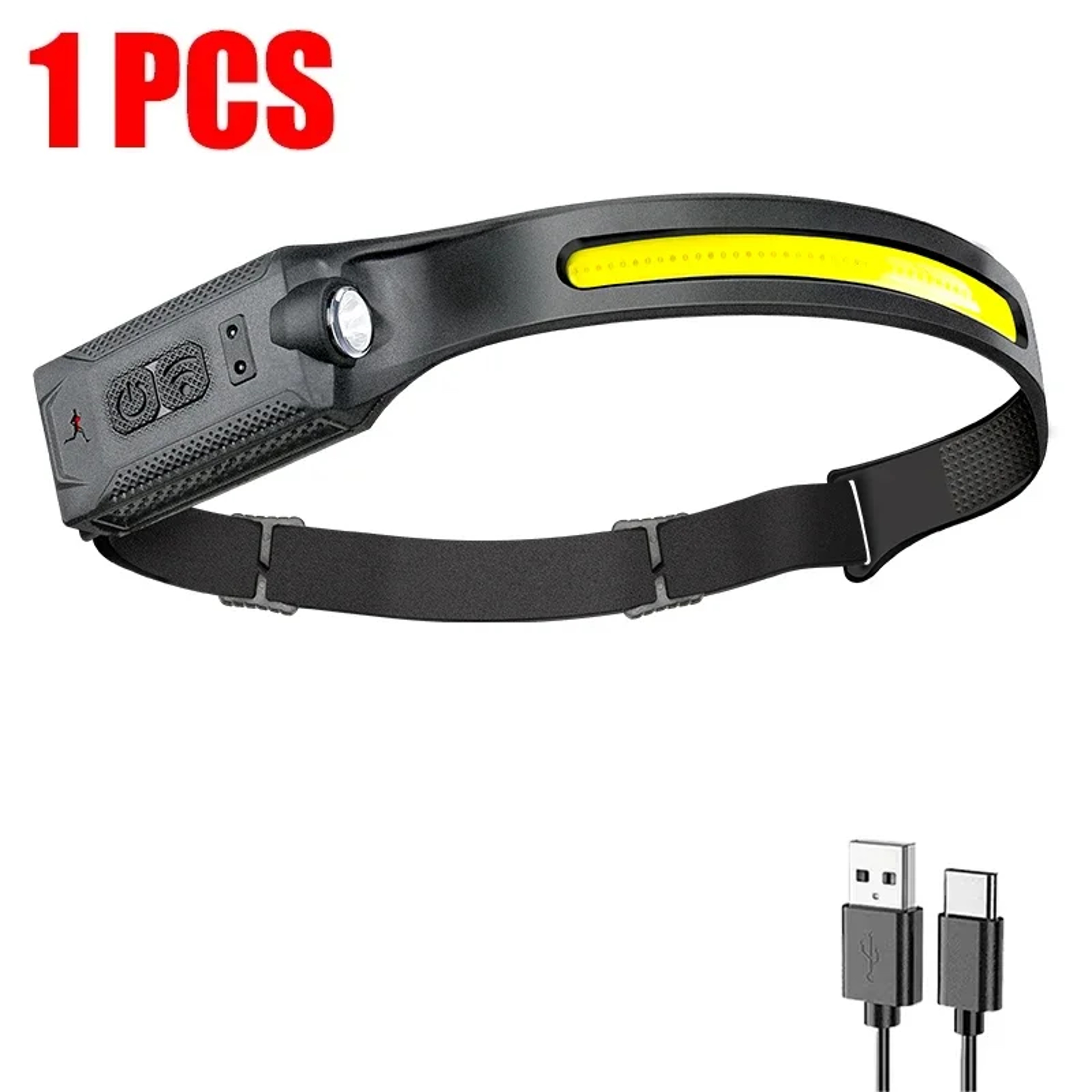 Rechargeable LED Headlamp Motion Sensor 18650 Aluminum Head Torch For Camping 7