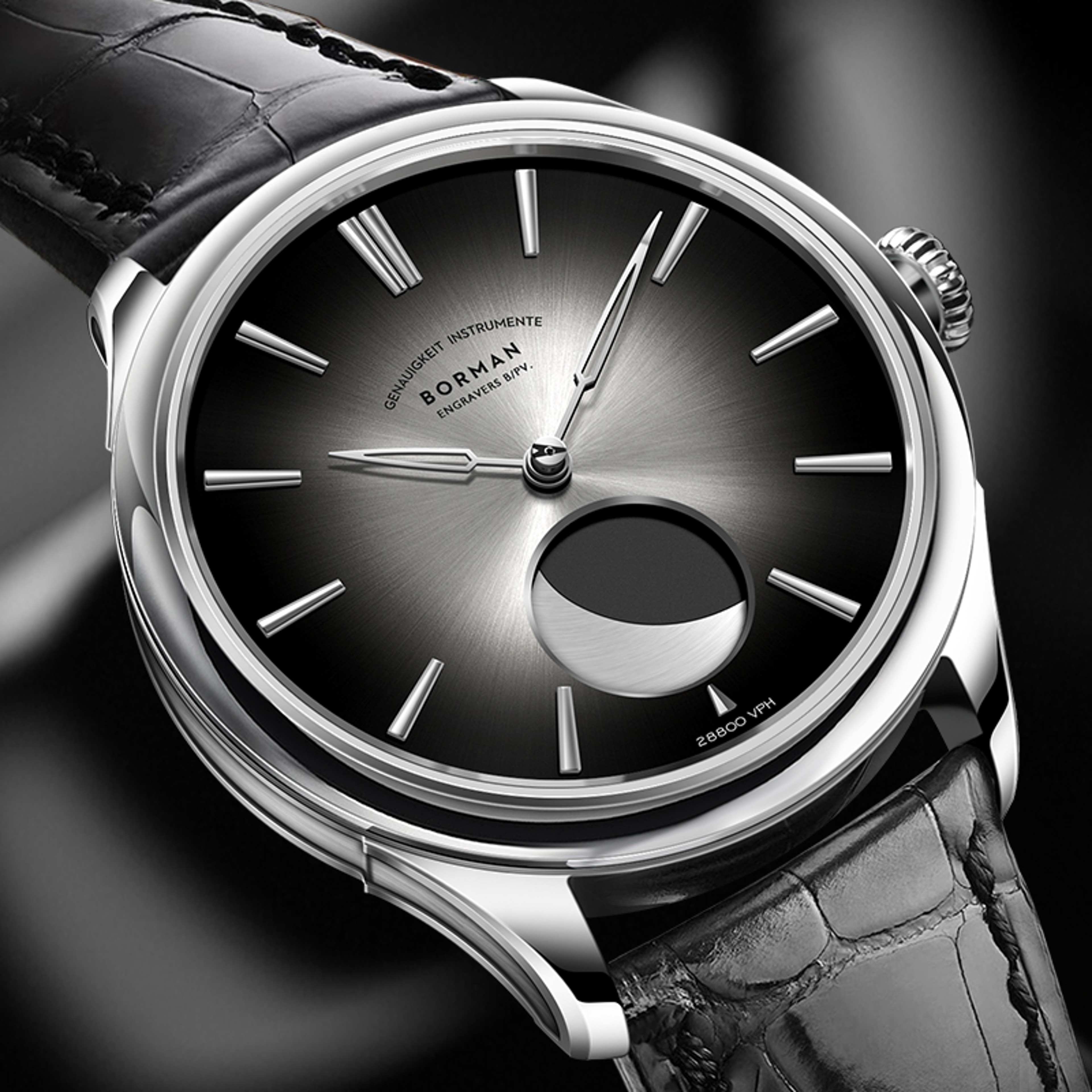 Moon Phase Automatic Mechanical Watch Waterproof Luxury Dress Watch For Men 0