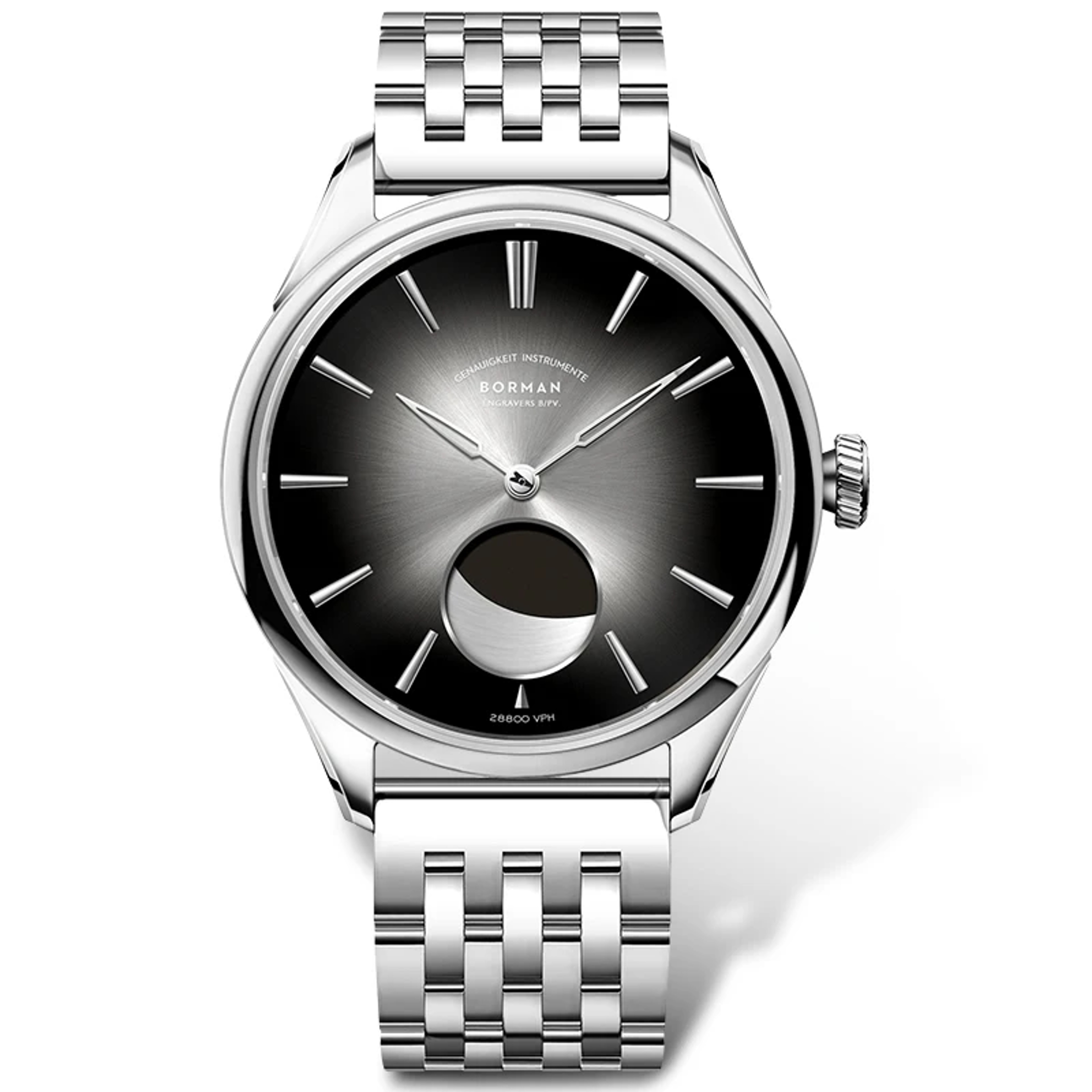Moon Phase Automatic Mechanical Watch Waterproof Luxury Dress Watch For Men 4