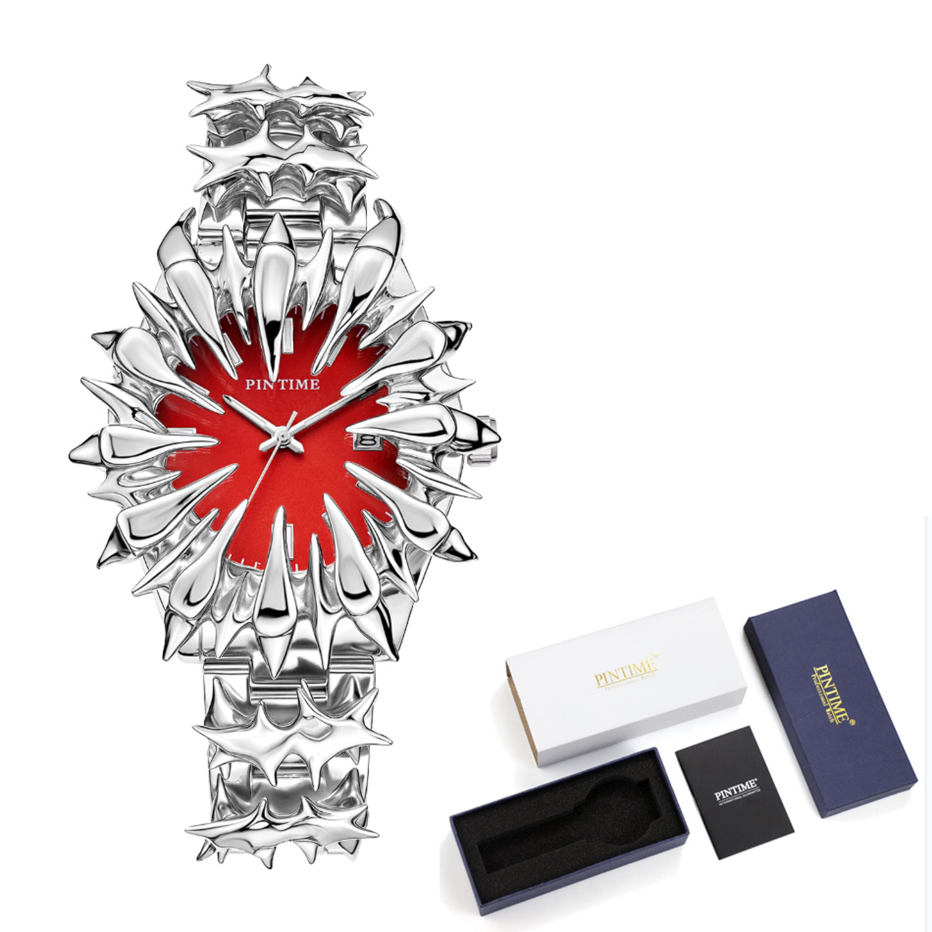Dragon Scale Spike Quartz Watch Gothic Punk Statement Wristwatch – view 10