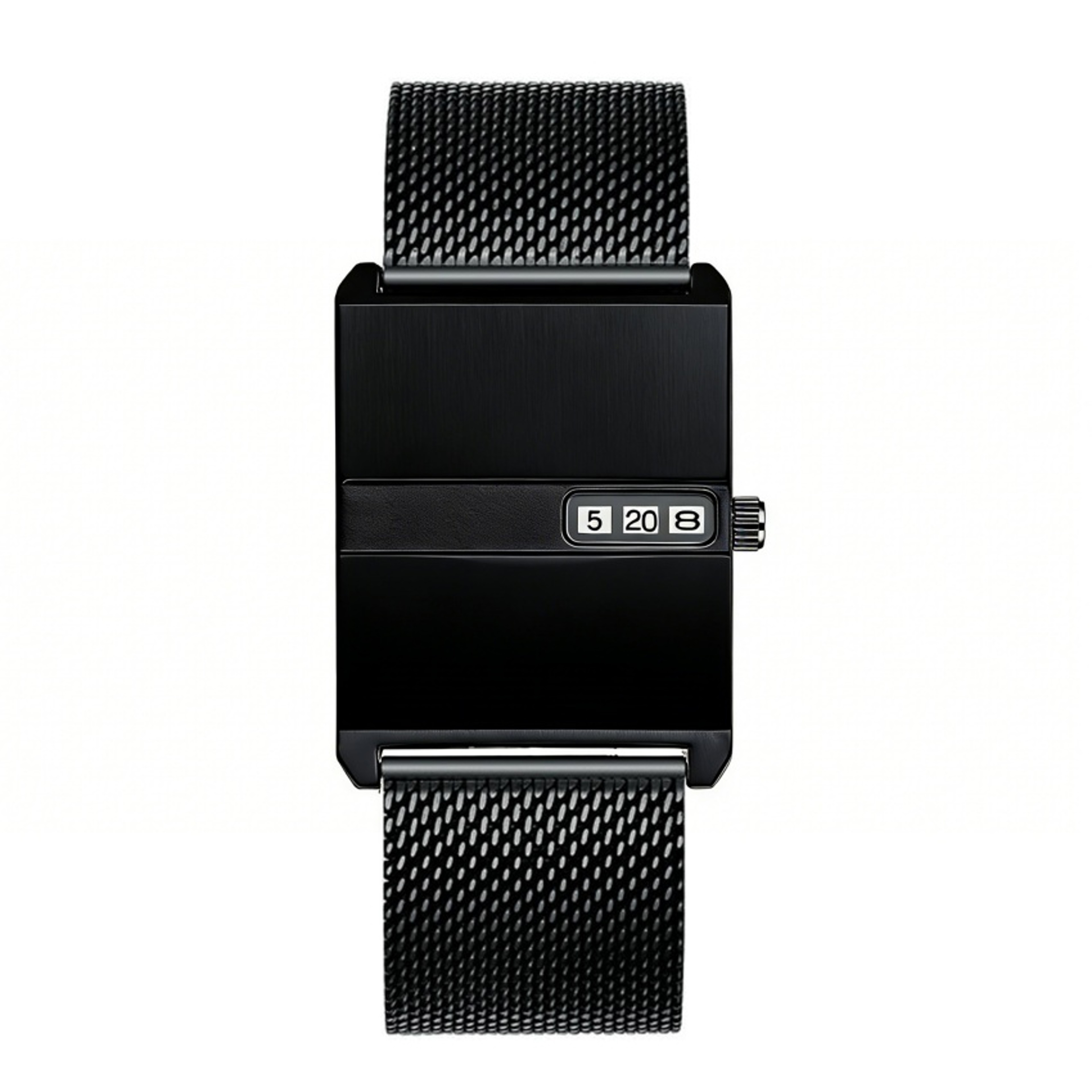 Custom Logo Rectangular Quartz Watch Minimalist Mesh Band Unisex Gift – view 10