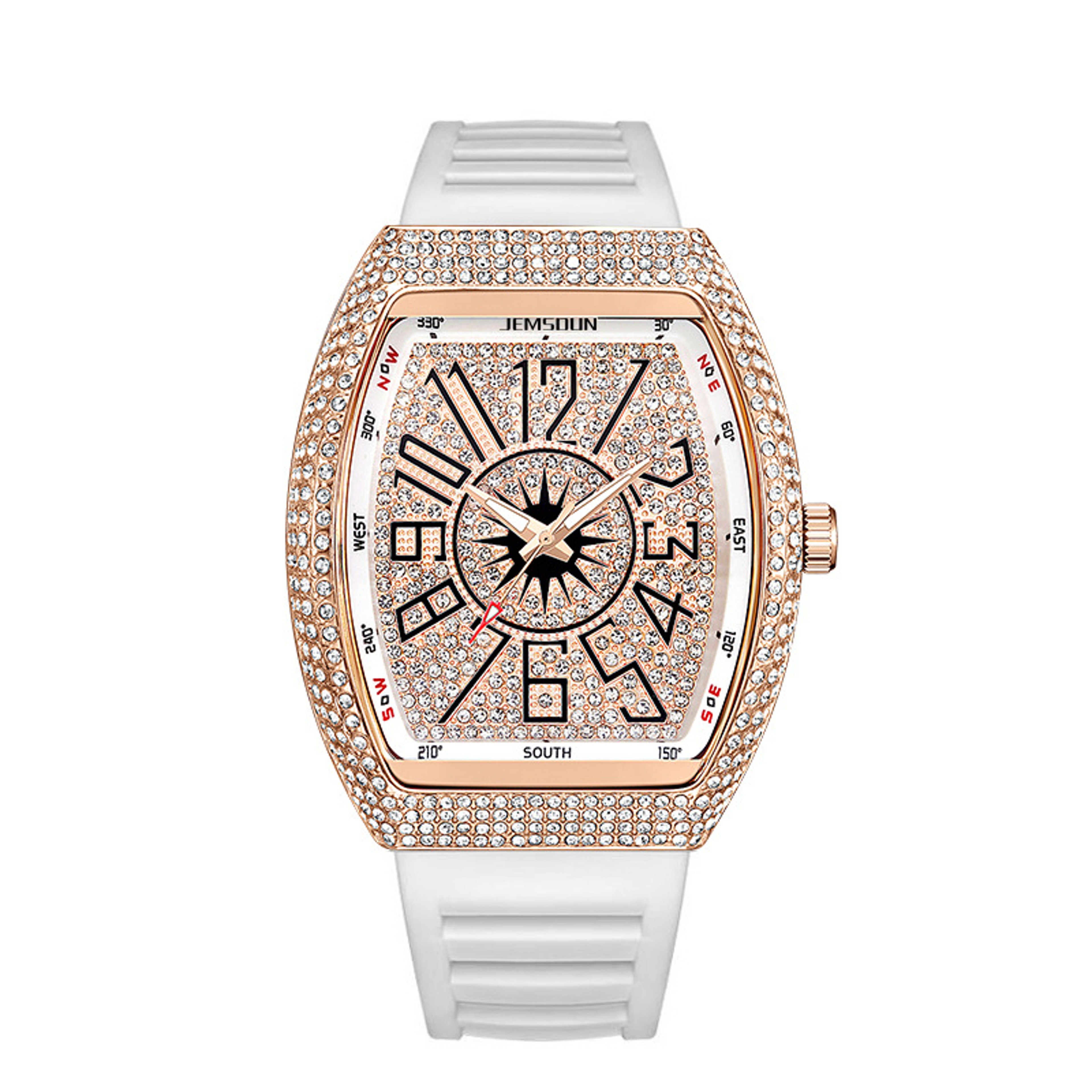 Iced Out Quartz Watch For Men Full Diamond Hip Hop Bling Wristwatch 5