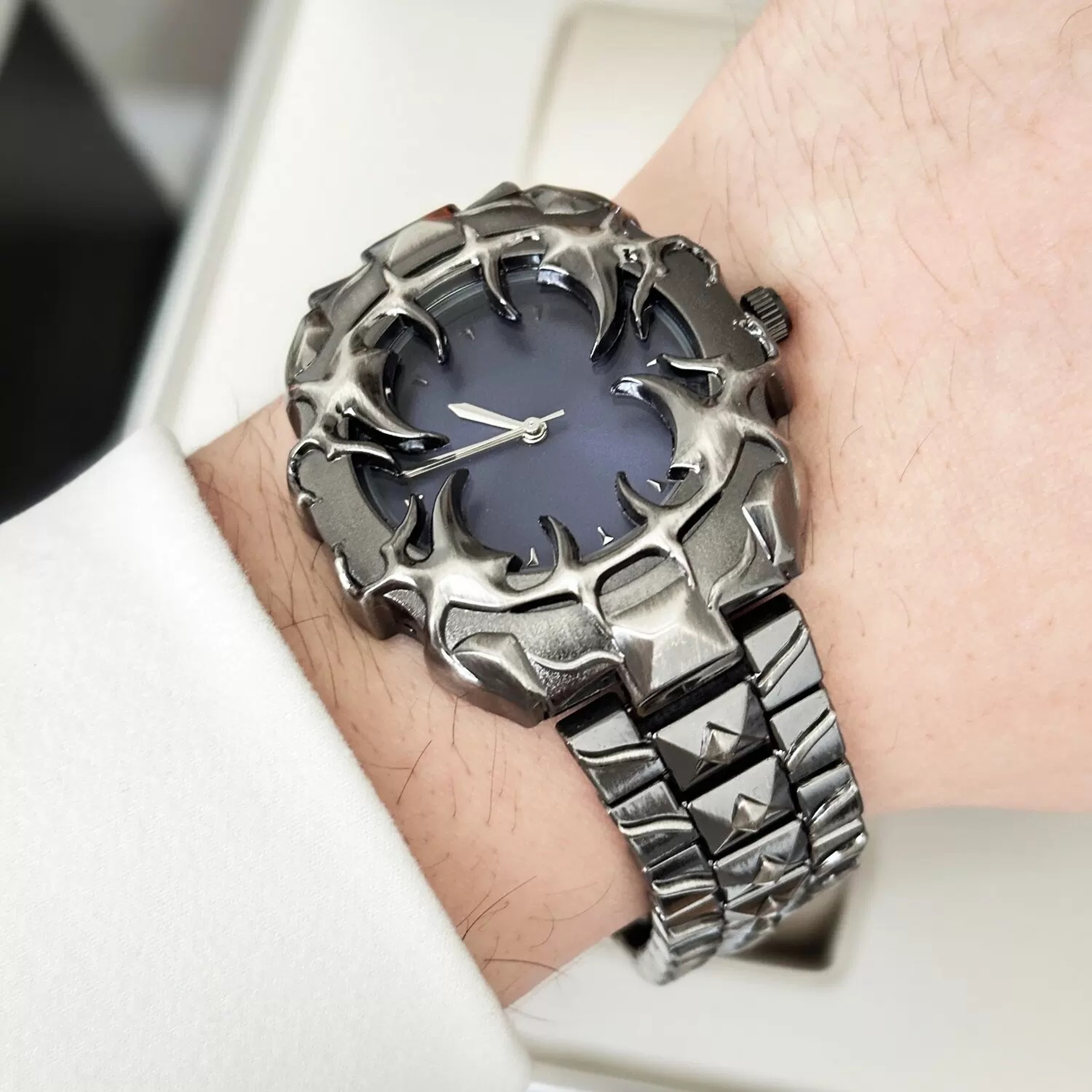 Devil Claw Mens Quartz Watch Gothic Steel Strap Statement Timepiece 6