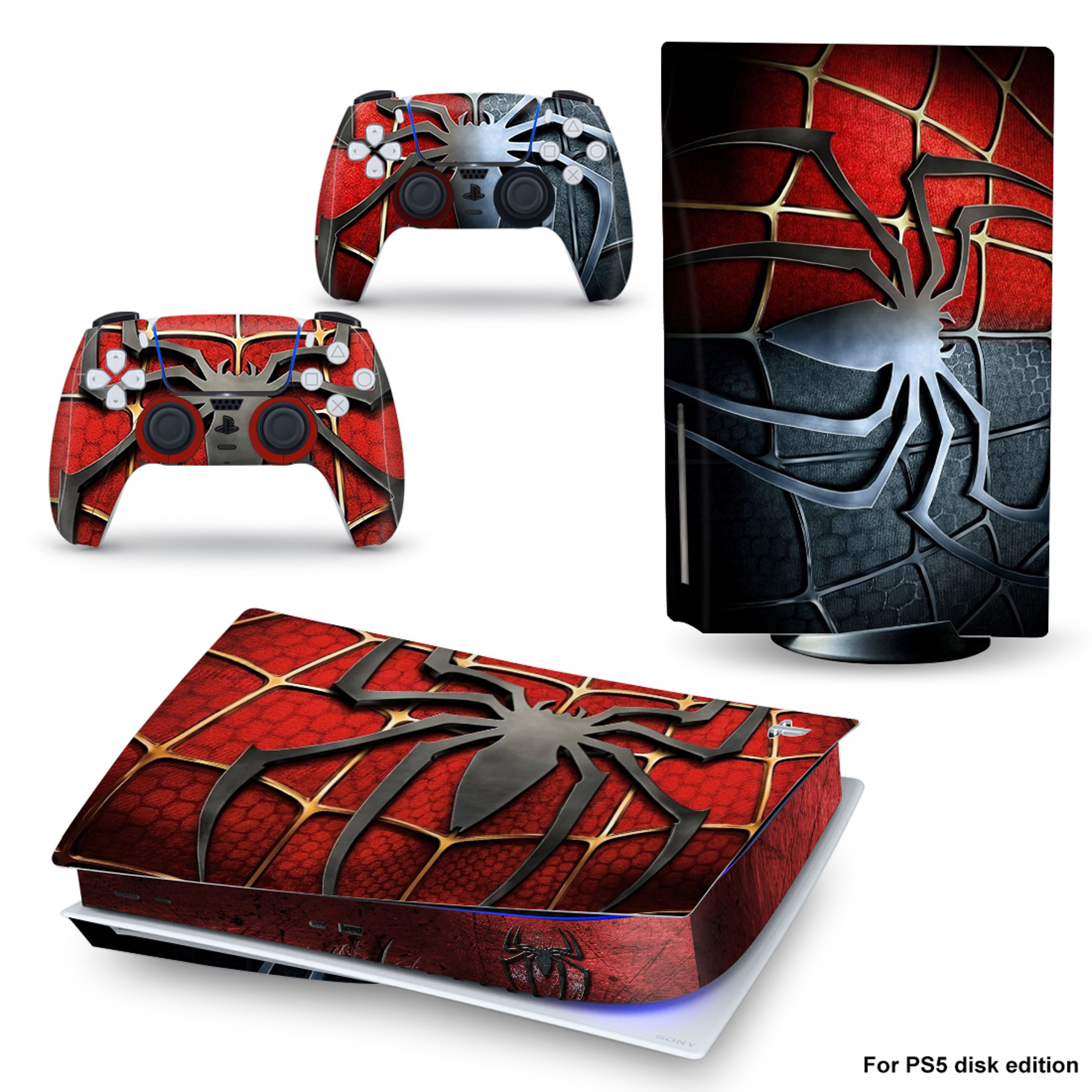 PS Five Disc Edition Vinyl Skin Sticker Console Wrap With Controller Decals 6