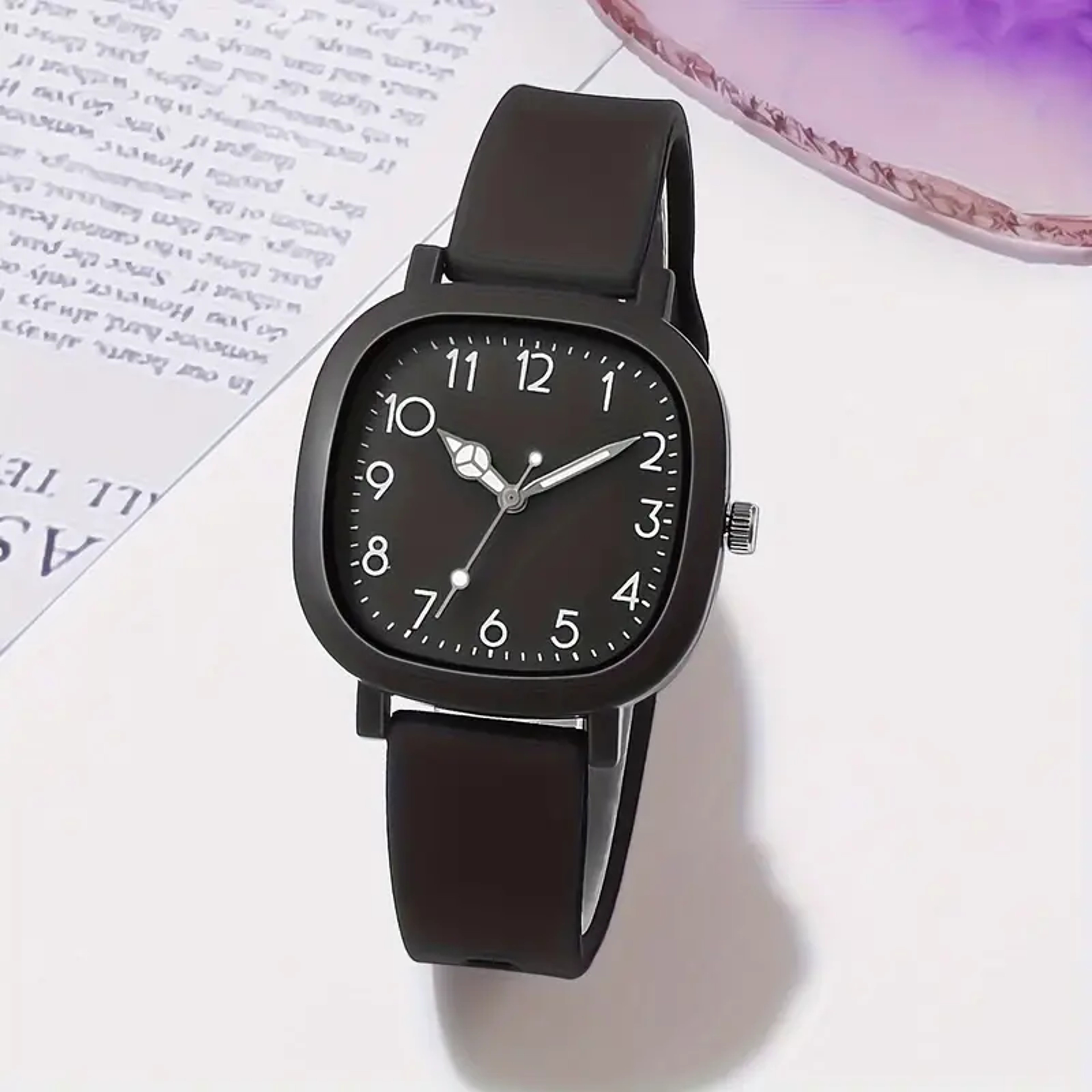 Candy Color Square Dial Women Watch Silicone Strap Quartz Wristwatch – view 13