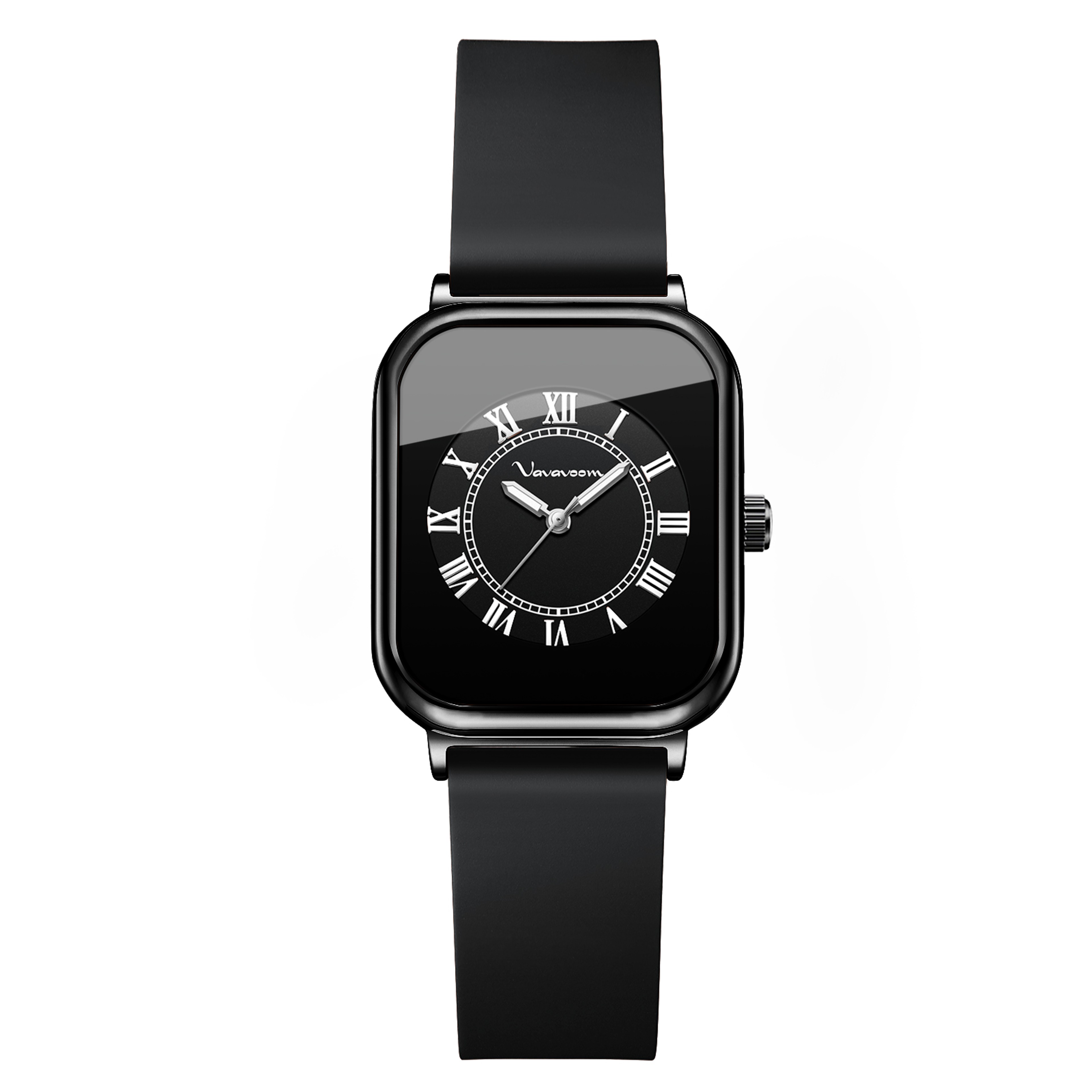 Womens Square Quartz Watch Silicone Strap Rose Gold Fashion Watch – view 8