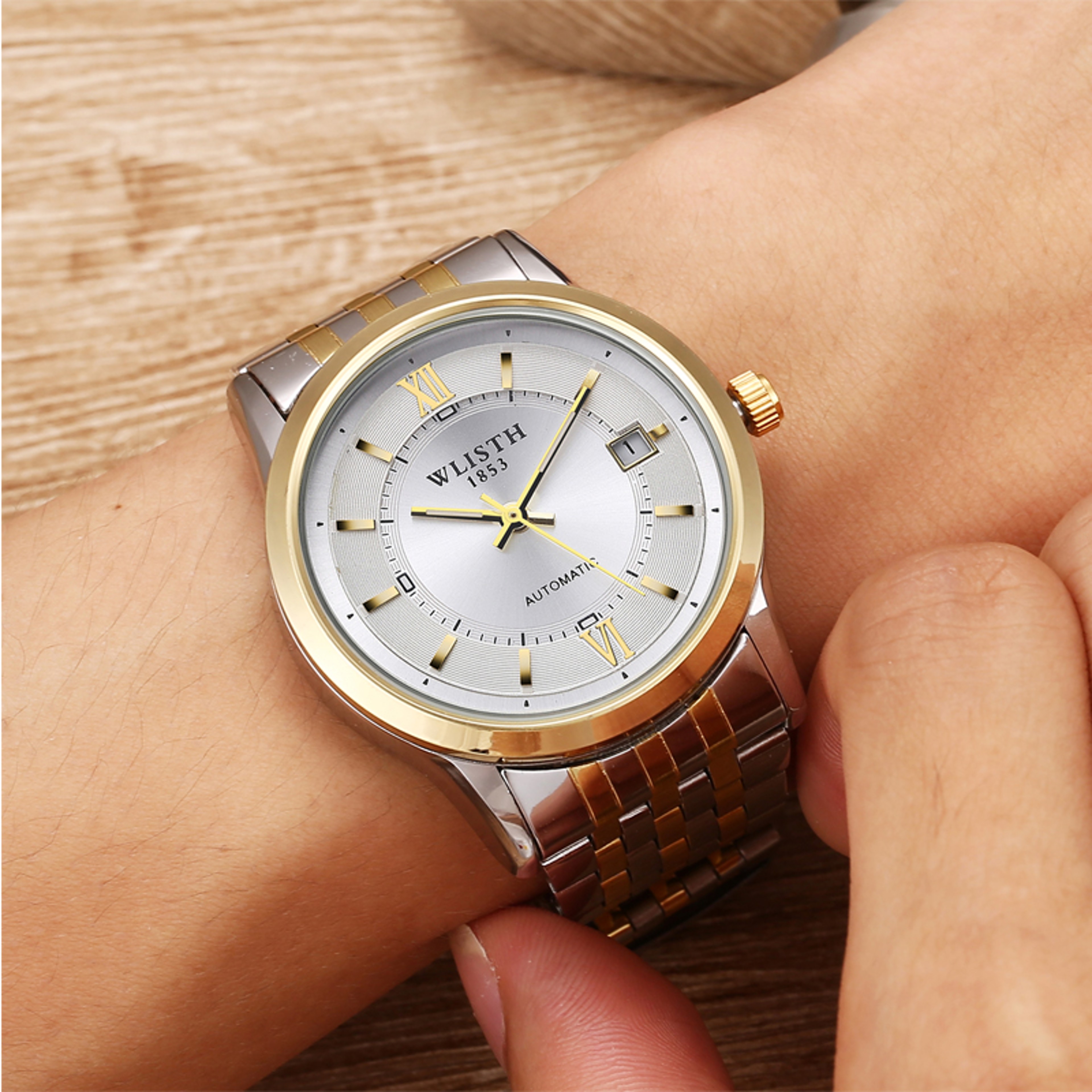 Automatic Skeleton Watch for Men with Genuine Leather Strap – view 6