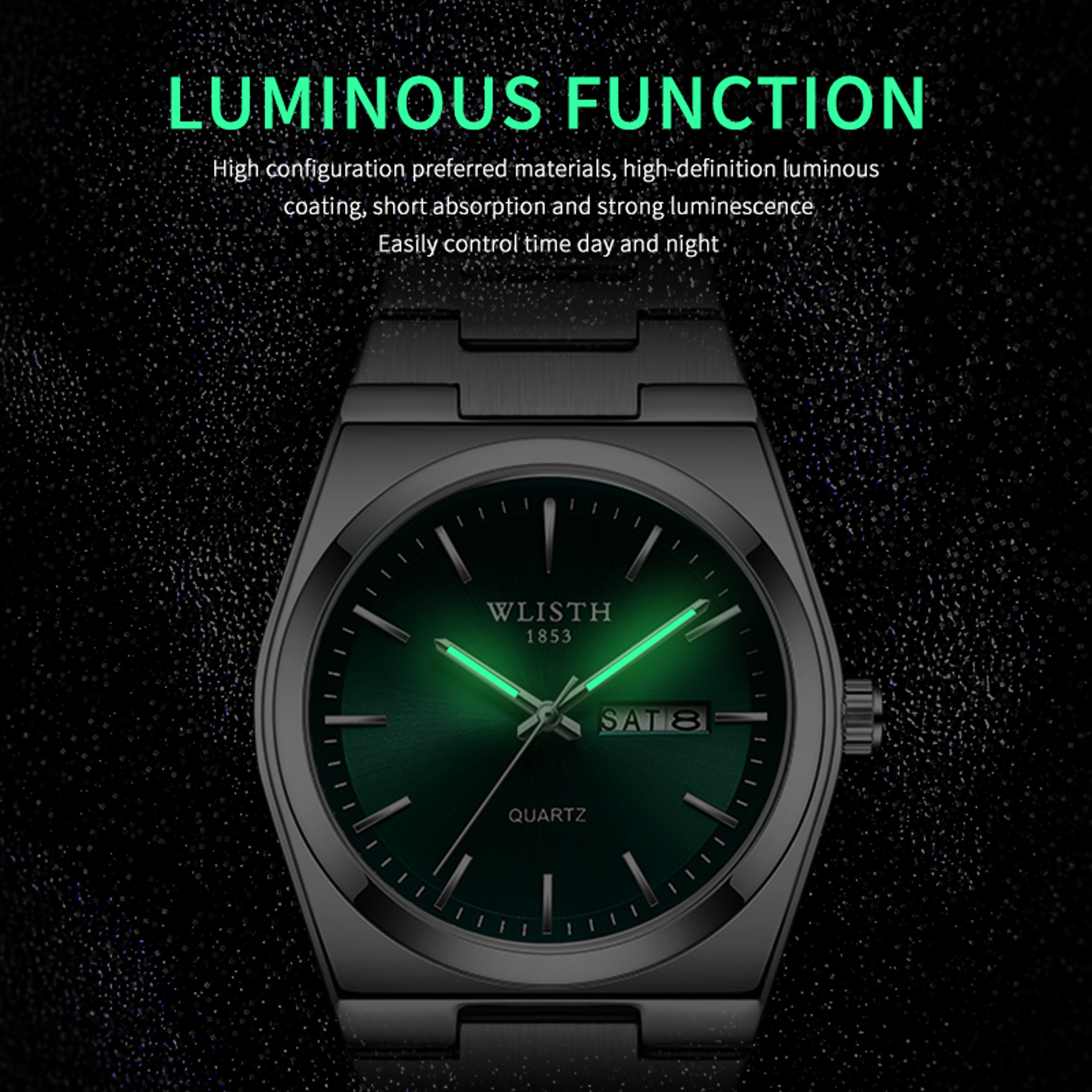 Luxury Mens Quartz Watch Stainless Steel Calendar Business Watch – view 6
