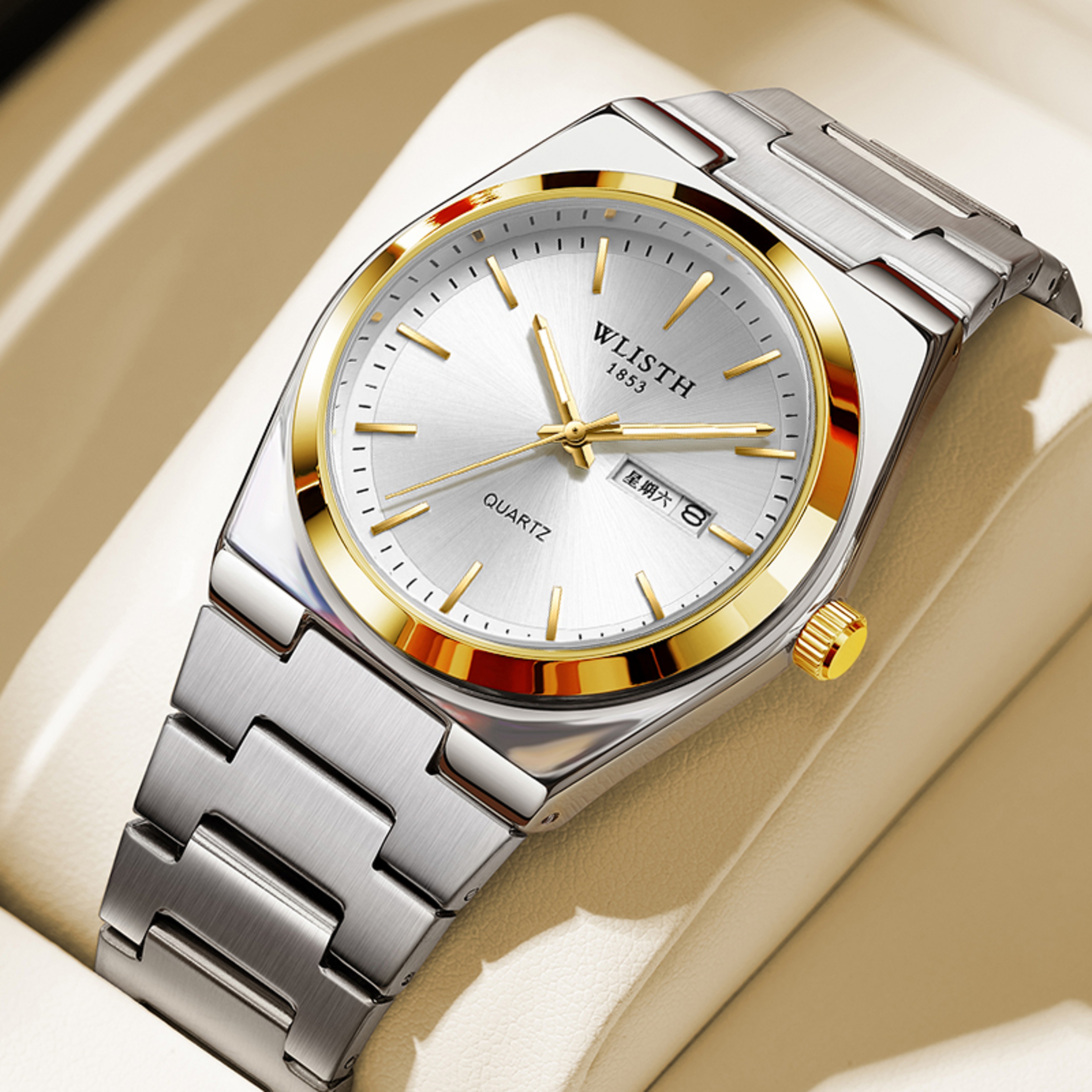 Luxury Mens Quartz Watch Stainless Steel Calendar Business Watch – view 8