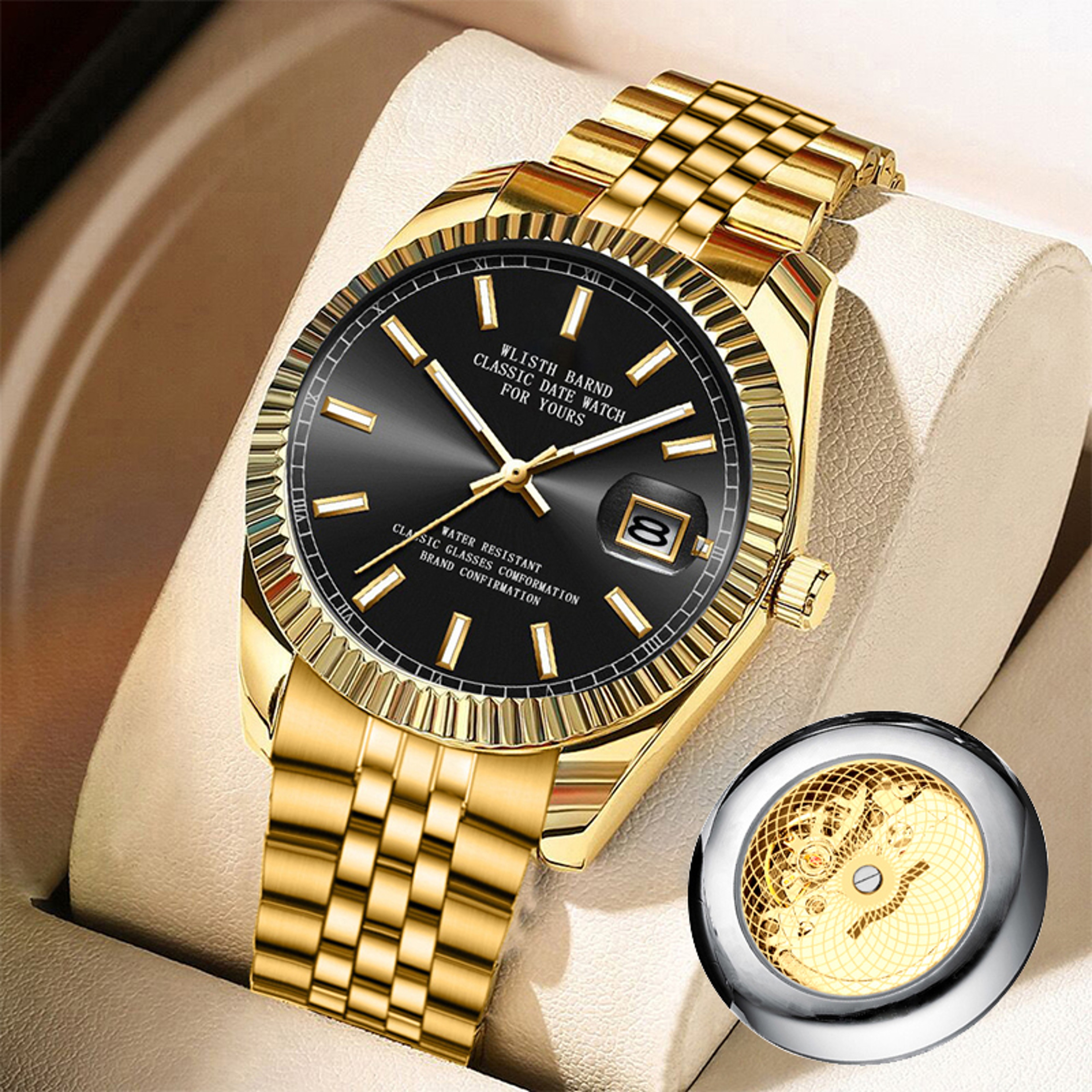 Mens Quartz Watch Waterproof Men's Watch Butterfly Buckle Casual Fashion Wristwatch – view 3