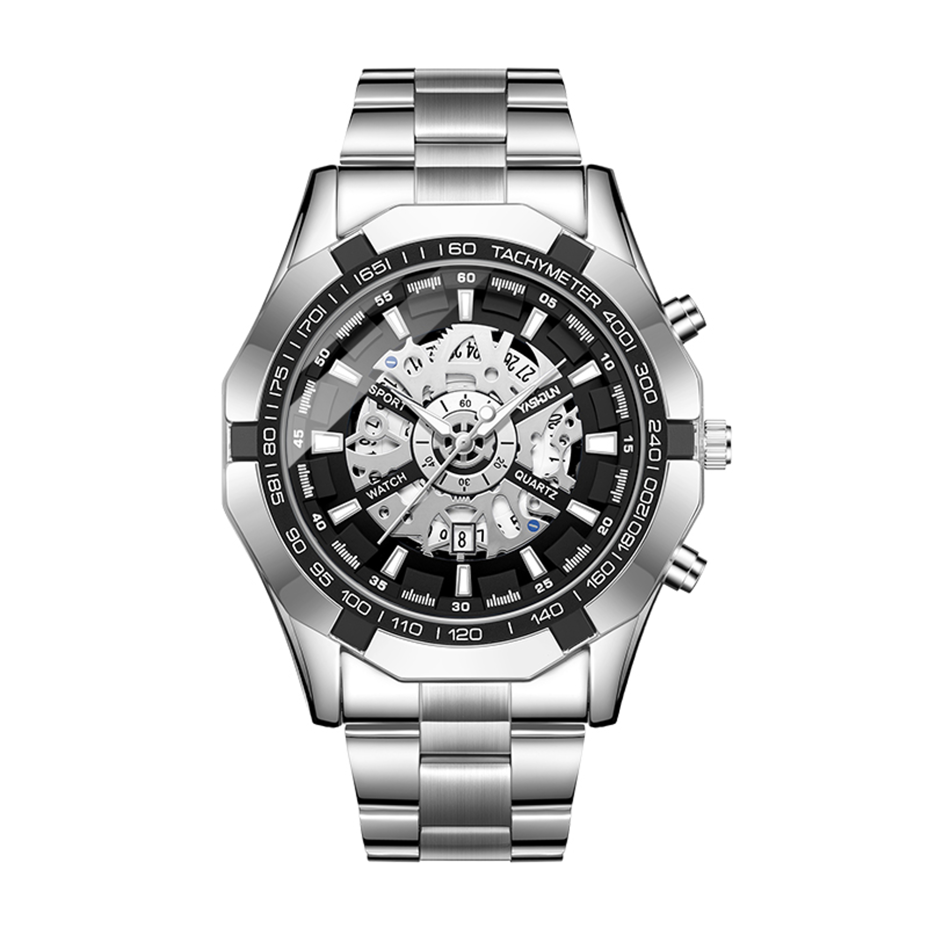 Luxury Business Quartz Watch for Men Stainless Steel Waterproof Luminous Wristwatch – view 10