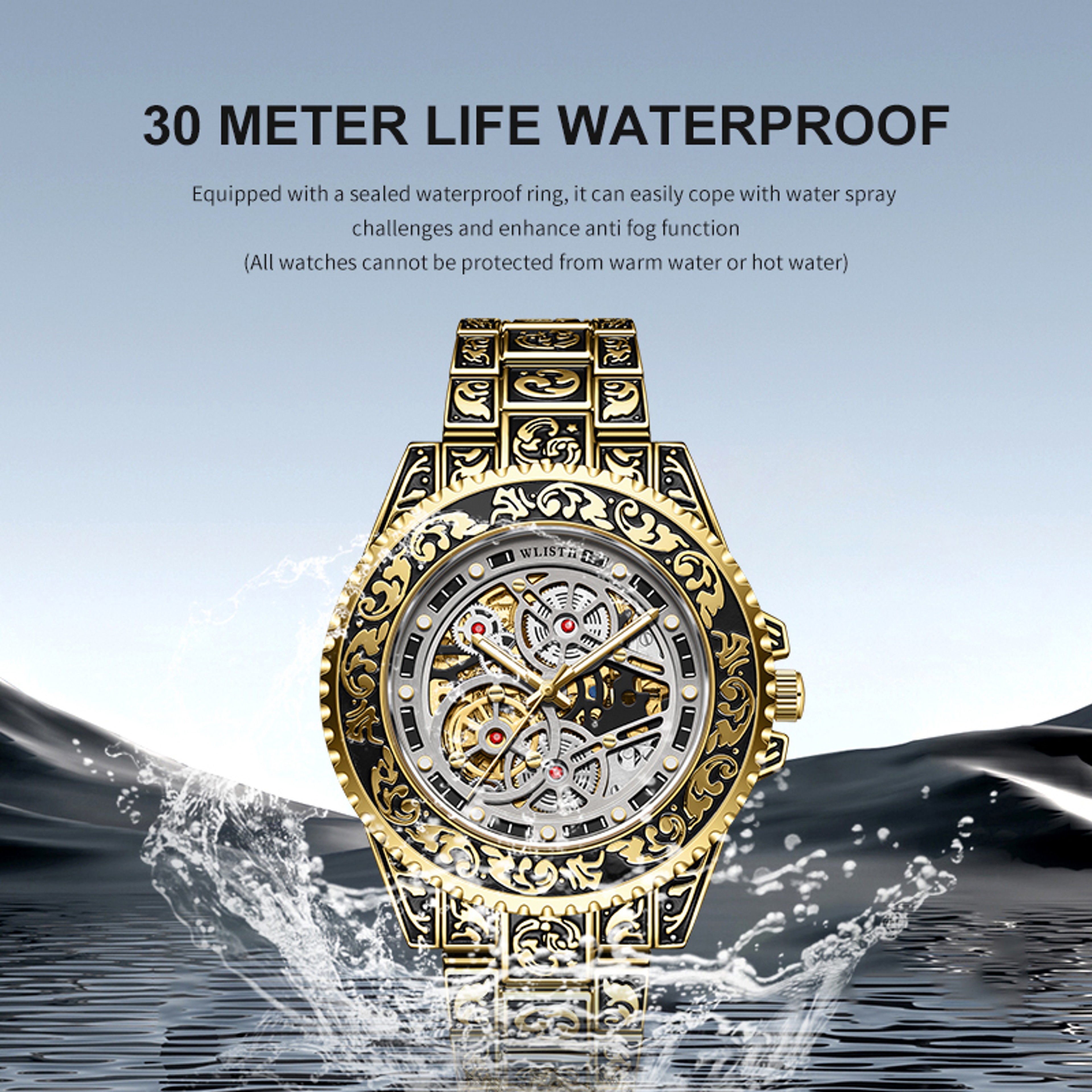 Timeless Retro Automatic Mechanical Watch For Men With Luminous Skeleton Dial 1