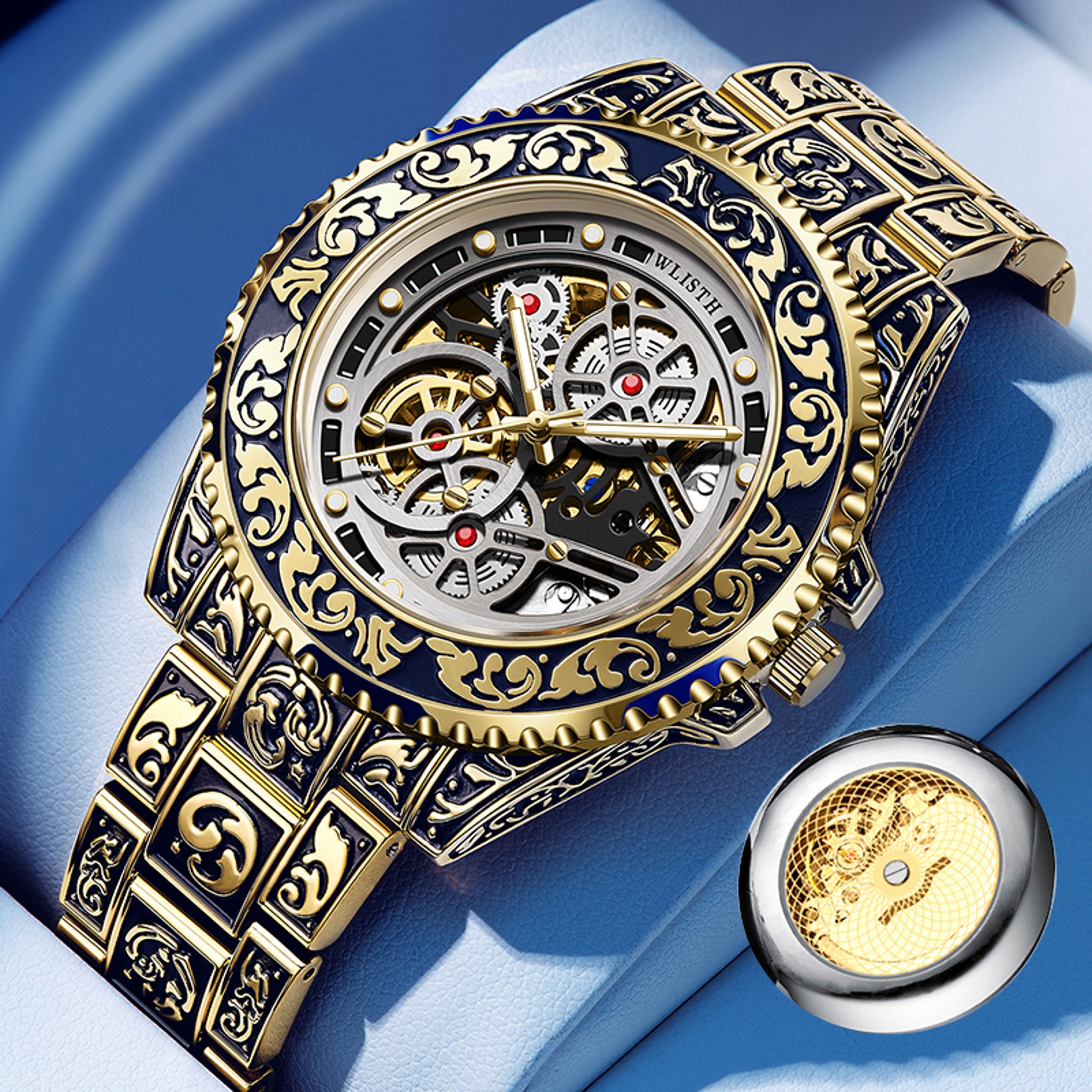 Timeless Retro Automatic Mechanical Watch For Men With Luminous Skeleton Dial 5