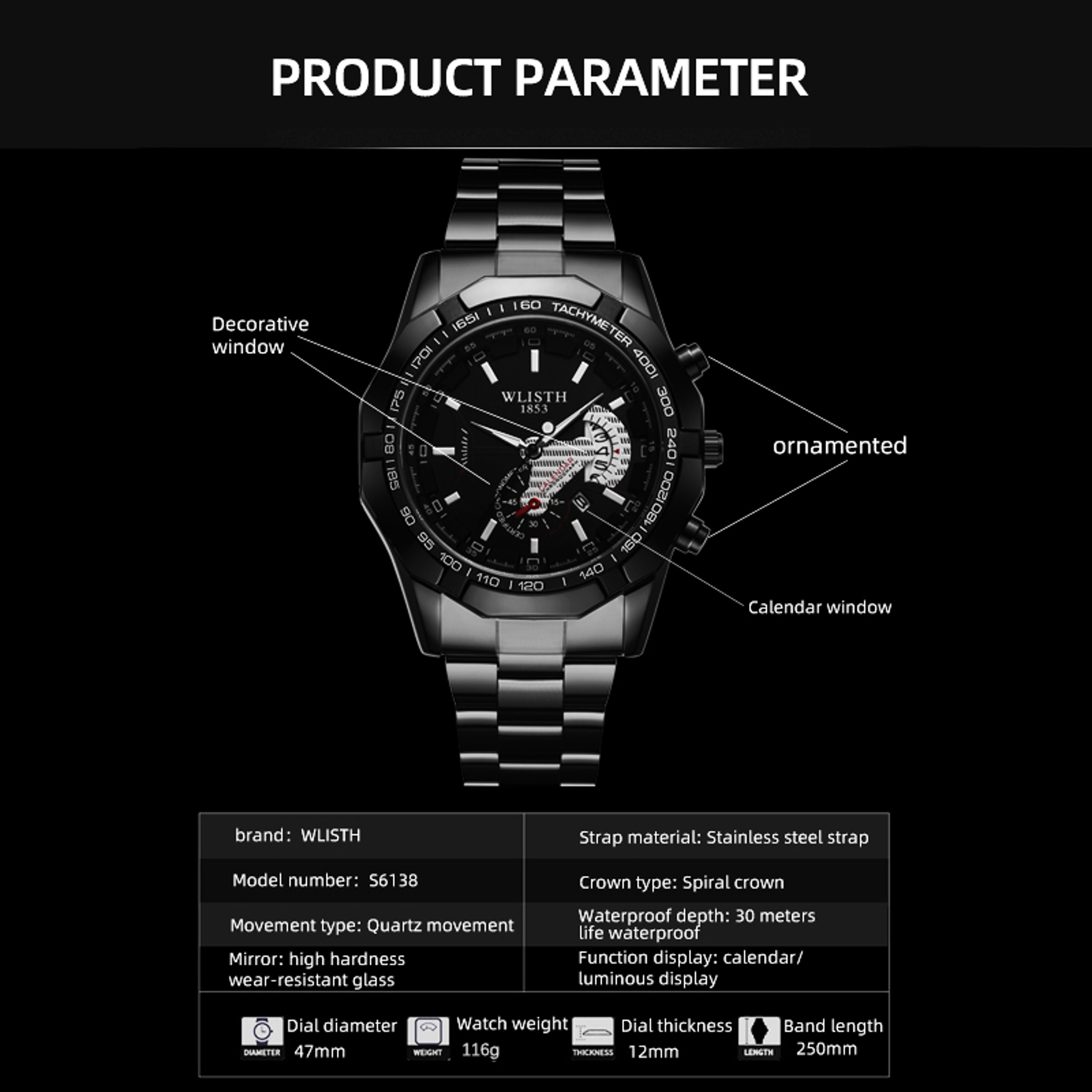 Mens Quartz Watch Military Sports Waterproof Casual Wristwatch – view 3