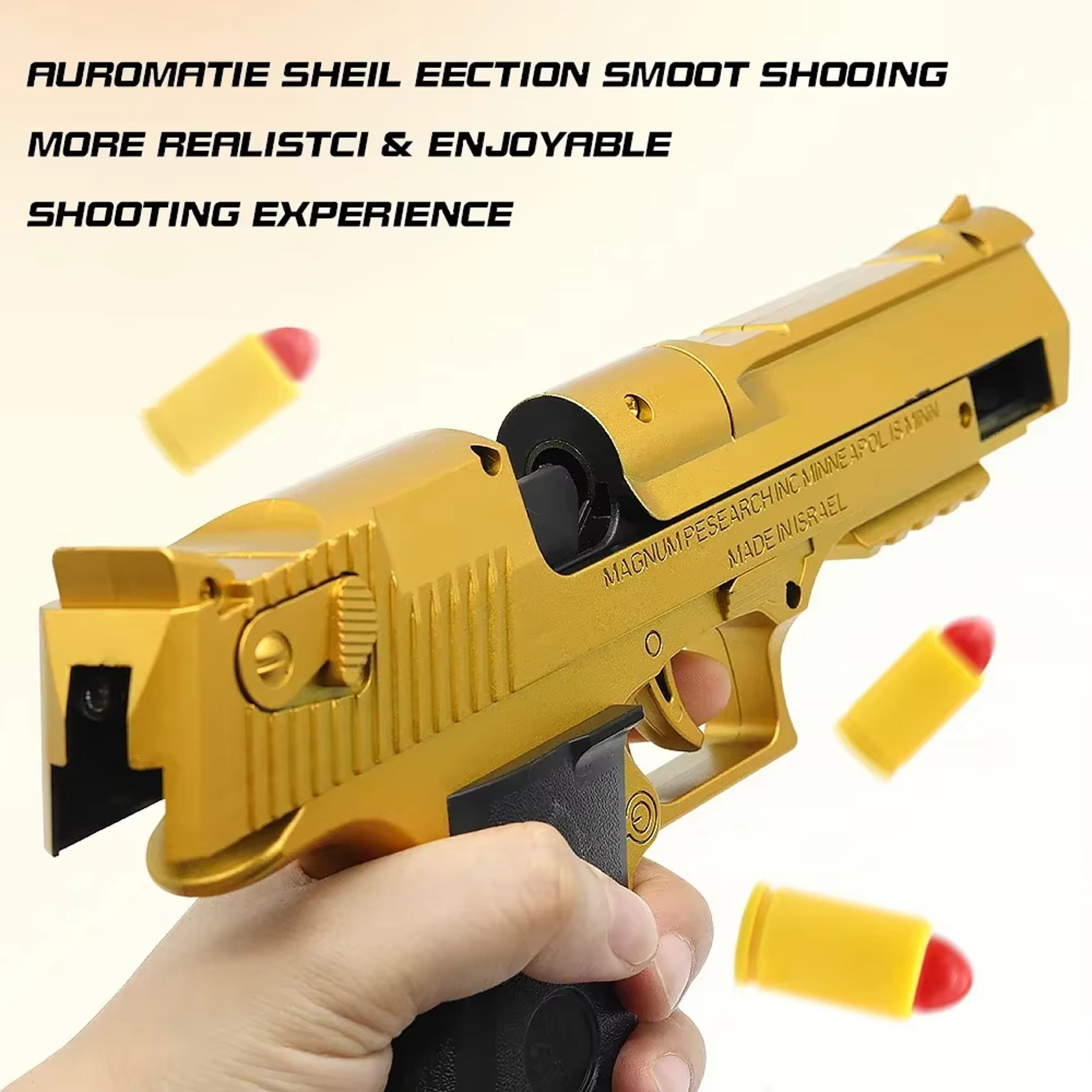 Desert Eagle Toy Gun Shell Ejecting Soft Bullet Toy Blaster – view 2