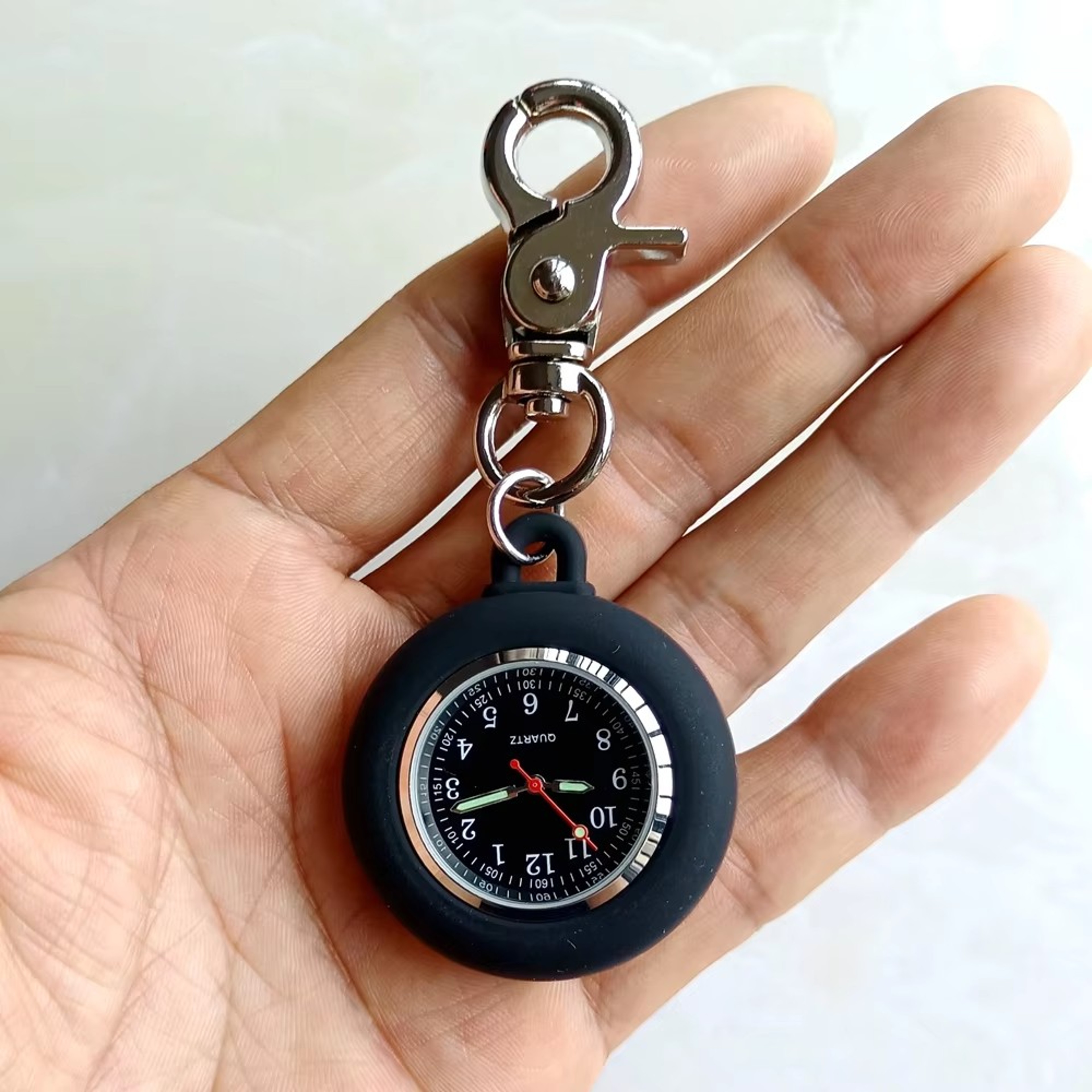 Silicone Nurse Watch Clip On Carabiner Pocket Watch for Nurses Doctors Students – view 15