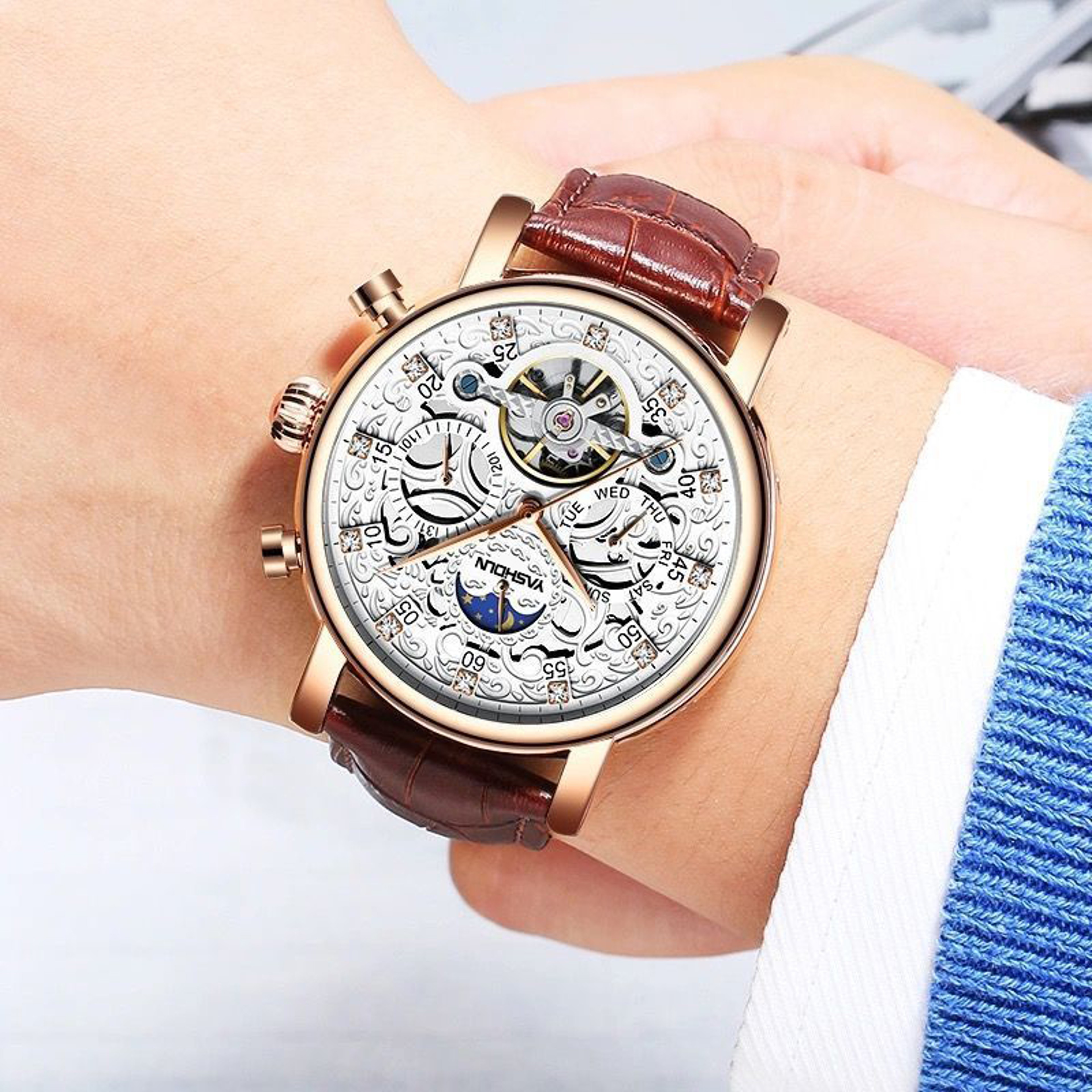 Hollow Skeleton Automatic Mechanical Watch for Men – view 2