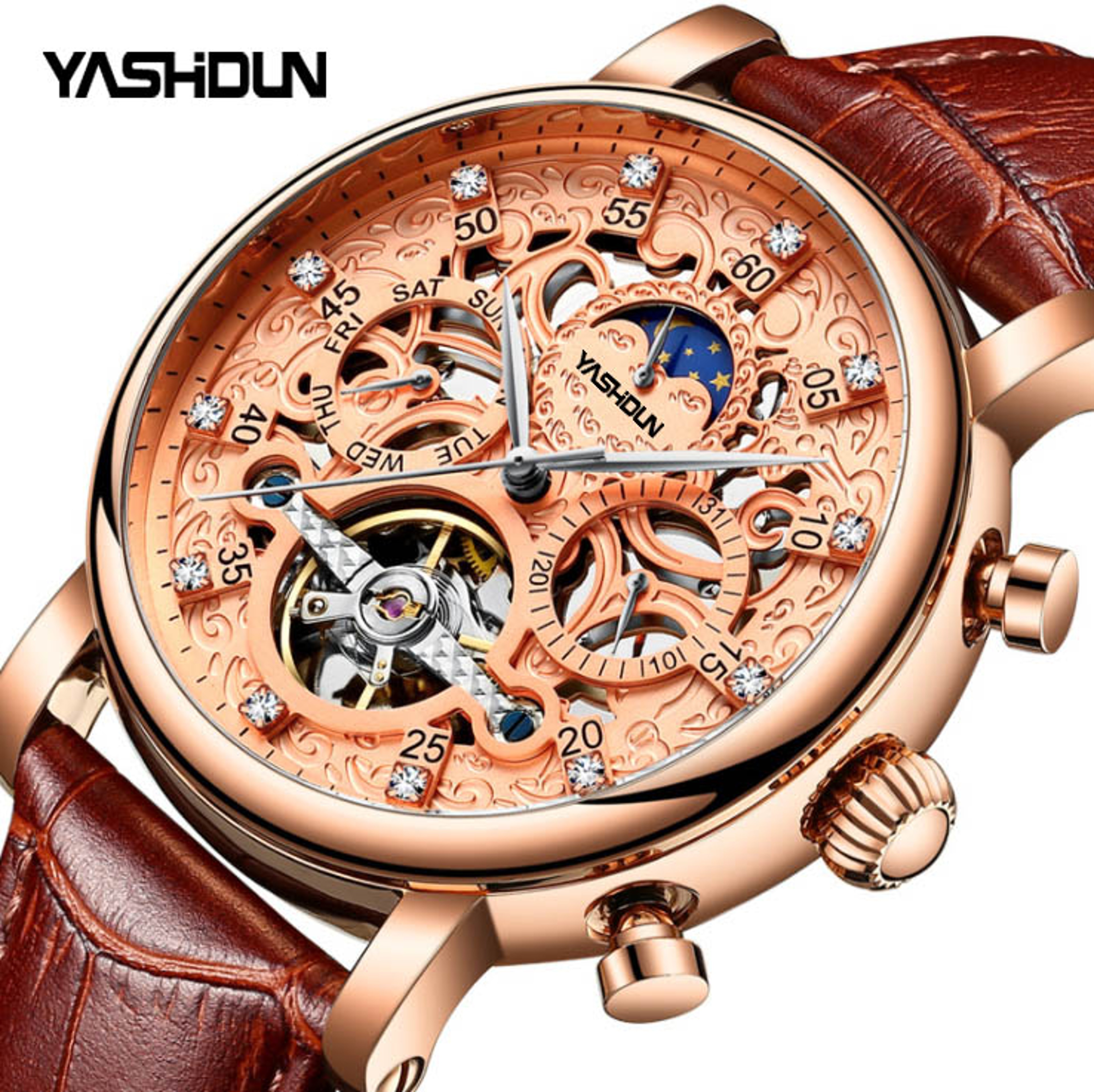 Hollow Skeleton Automatic Mechanical Watch for Men – view 4
