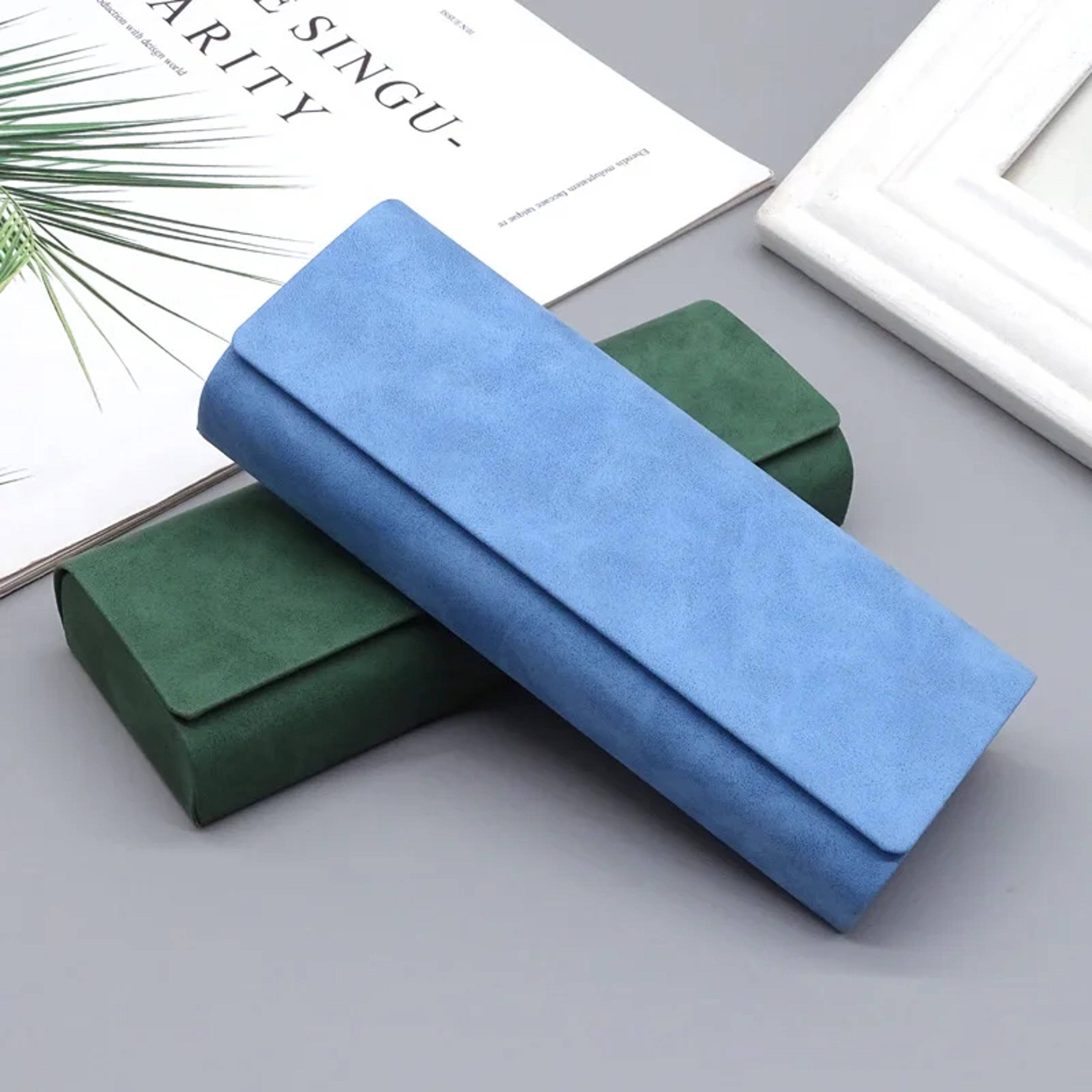 Hard Shell Eyeglass Case With Polyester Exterior And Soft Interior 2
