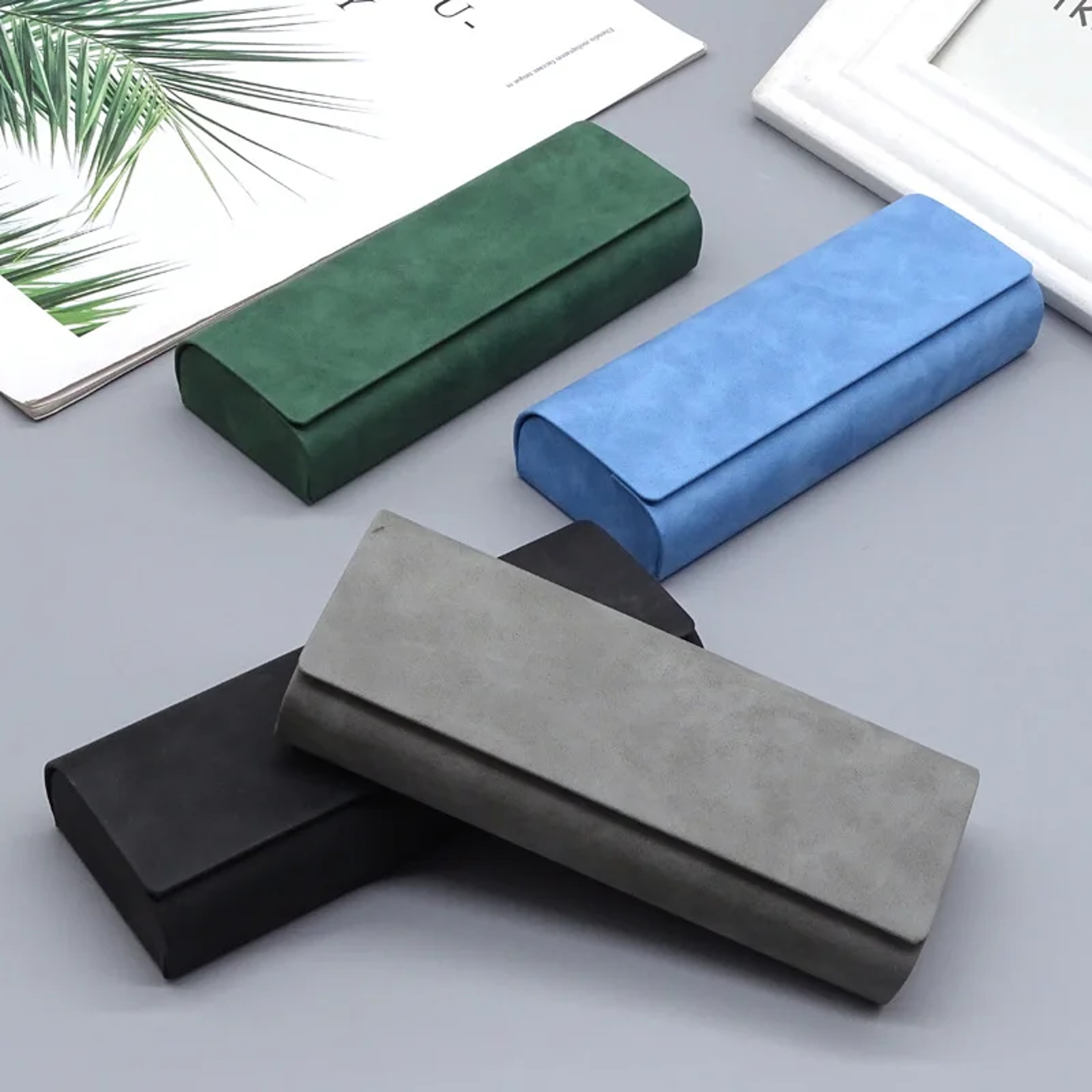 Hard Shell Eyeglass Case With Polyester Exterior And Soft Interior 1