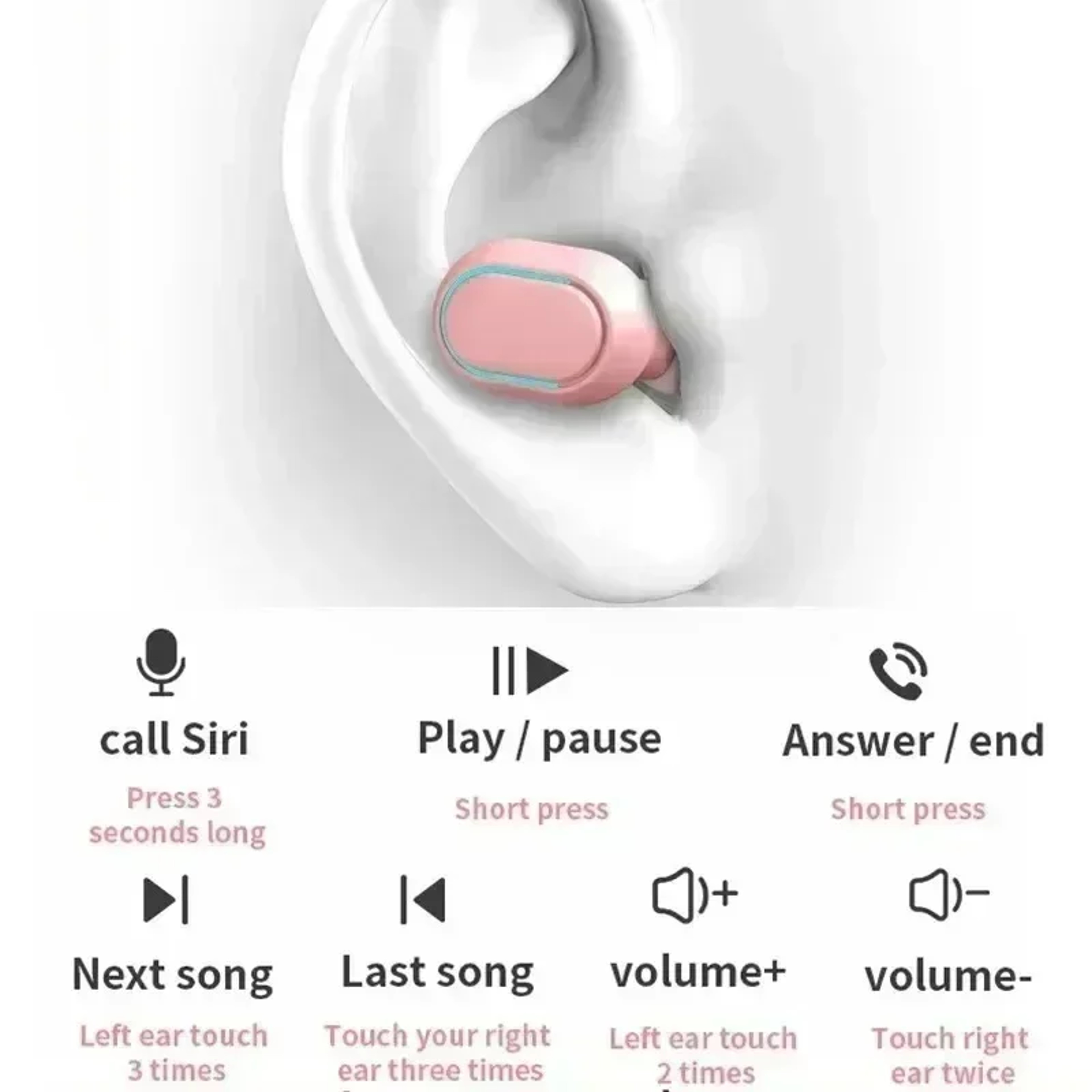 TWS Wireless Bluetooth Earbuds with Charging Case and Microphone – view 5