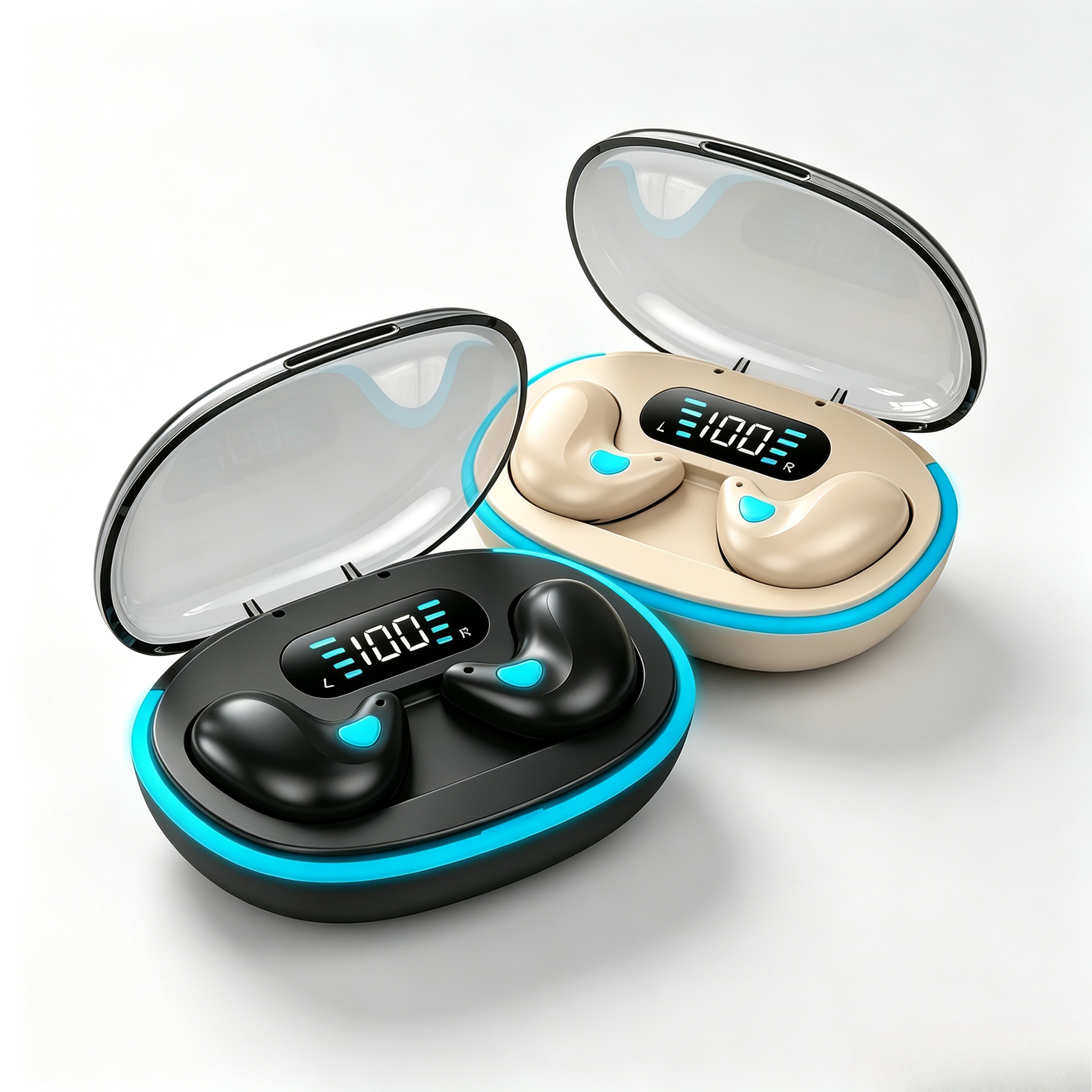Bluetooth Wireless Sleep Earphones with Charging Case and Touch Controls – view 1