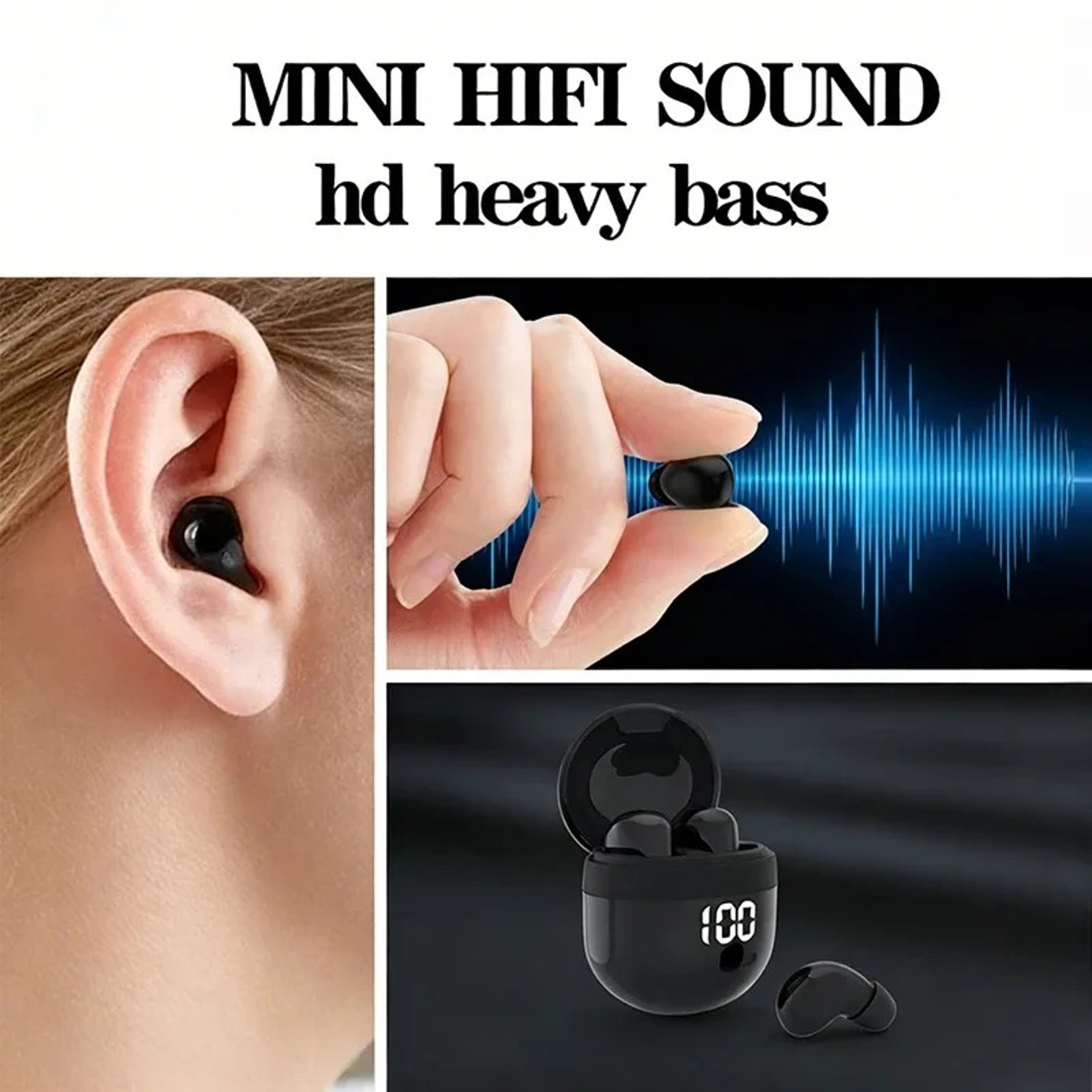 Wireless Ear Clip Headphones Bluetooth with Microphone and Charging Case – view 5