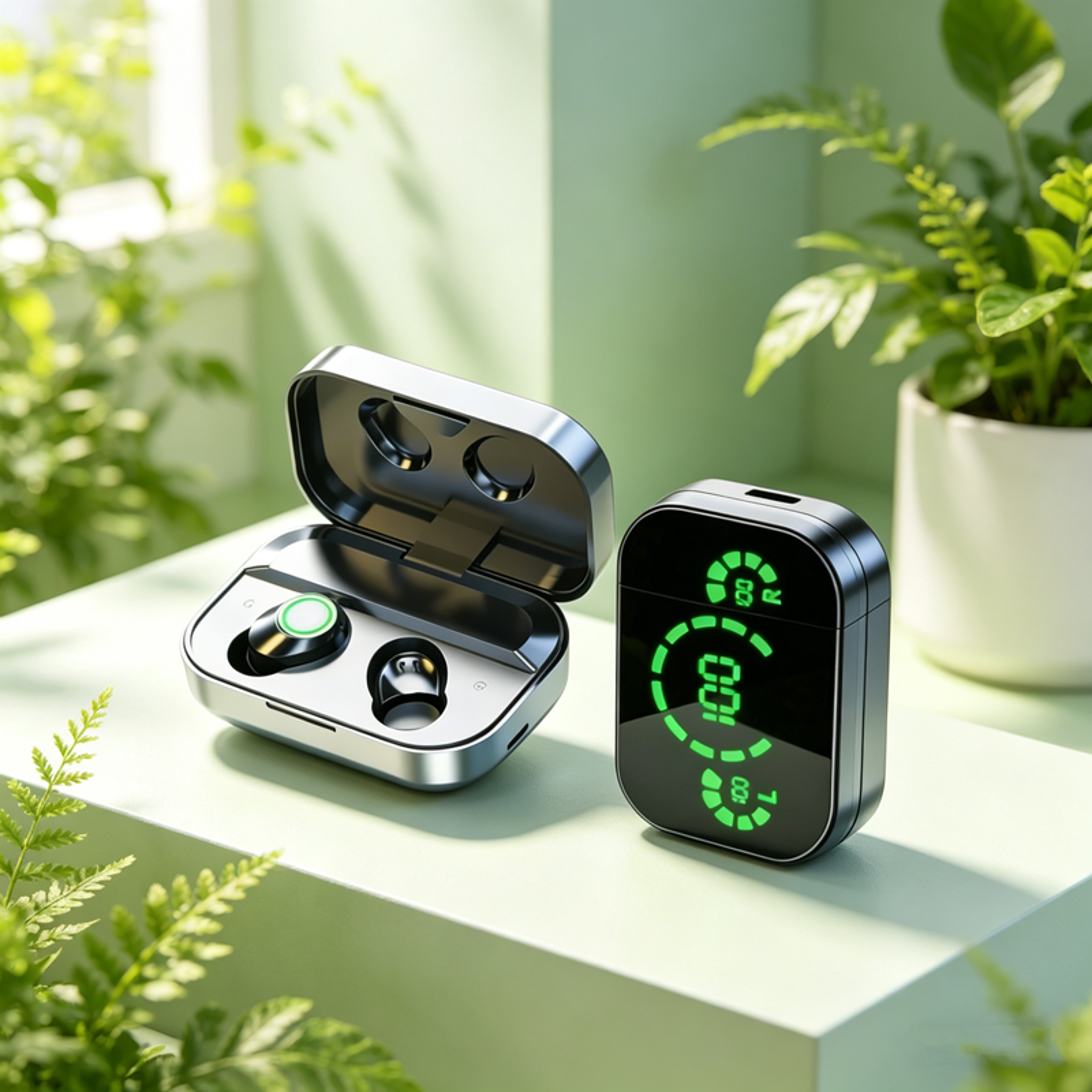 Bluetooth TWS Wireless Earbuds with LED Display and Active Noise Cancellation – view 2