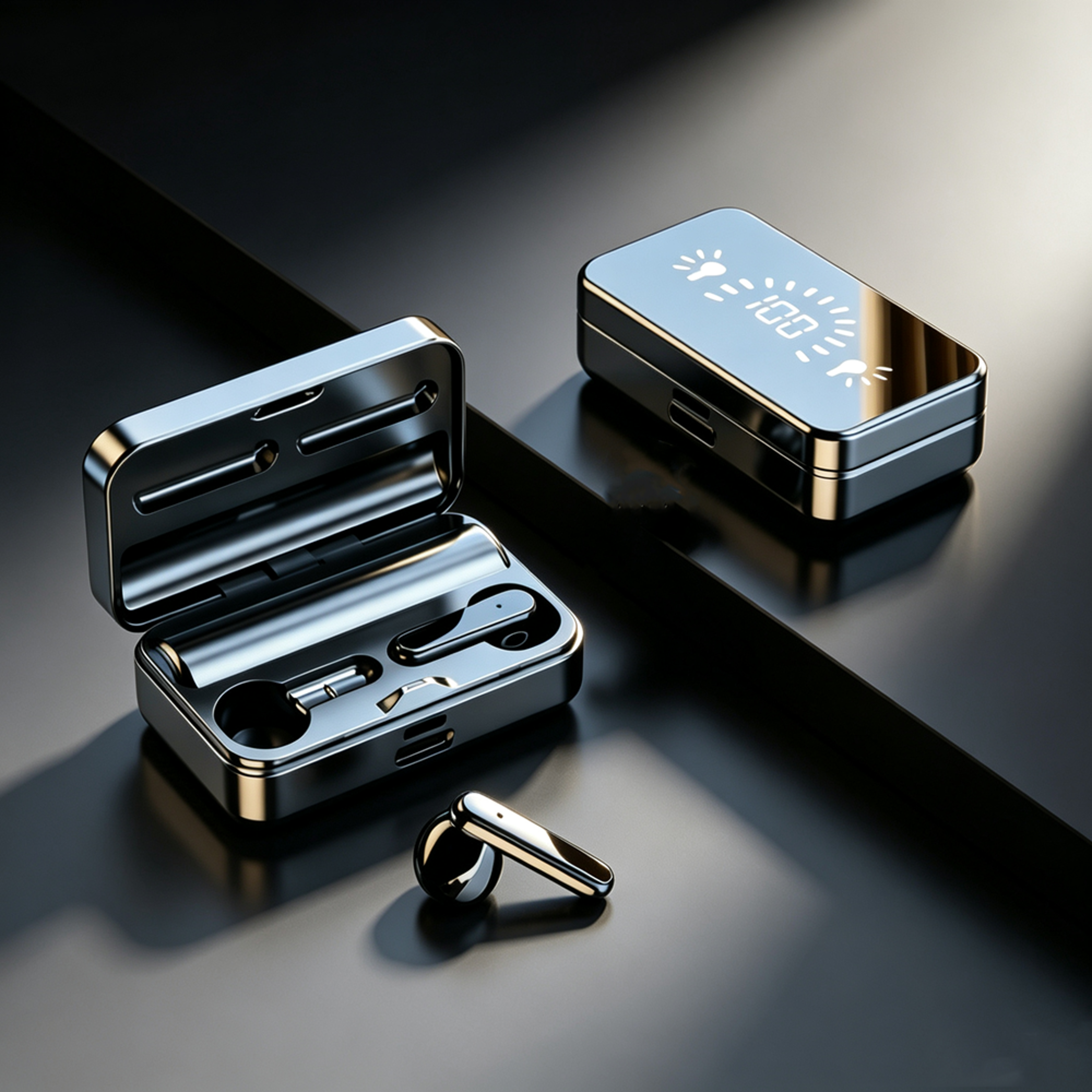 TWS Bluetooth Wireless Earbuds with Active Noise Cancellation and LED Display – view 1