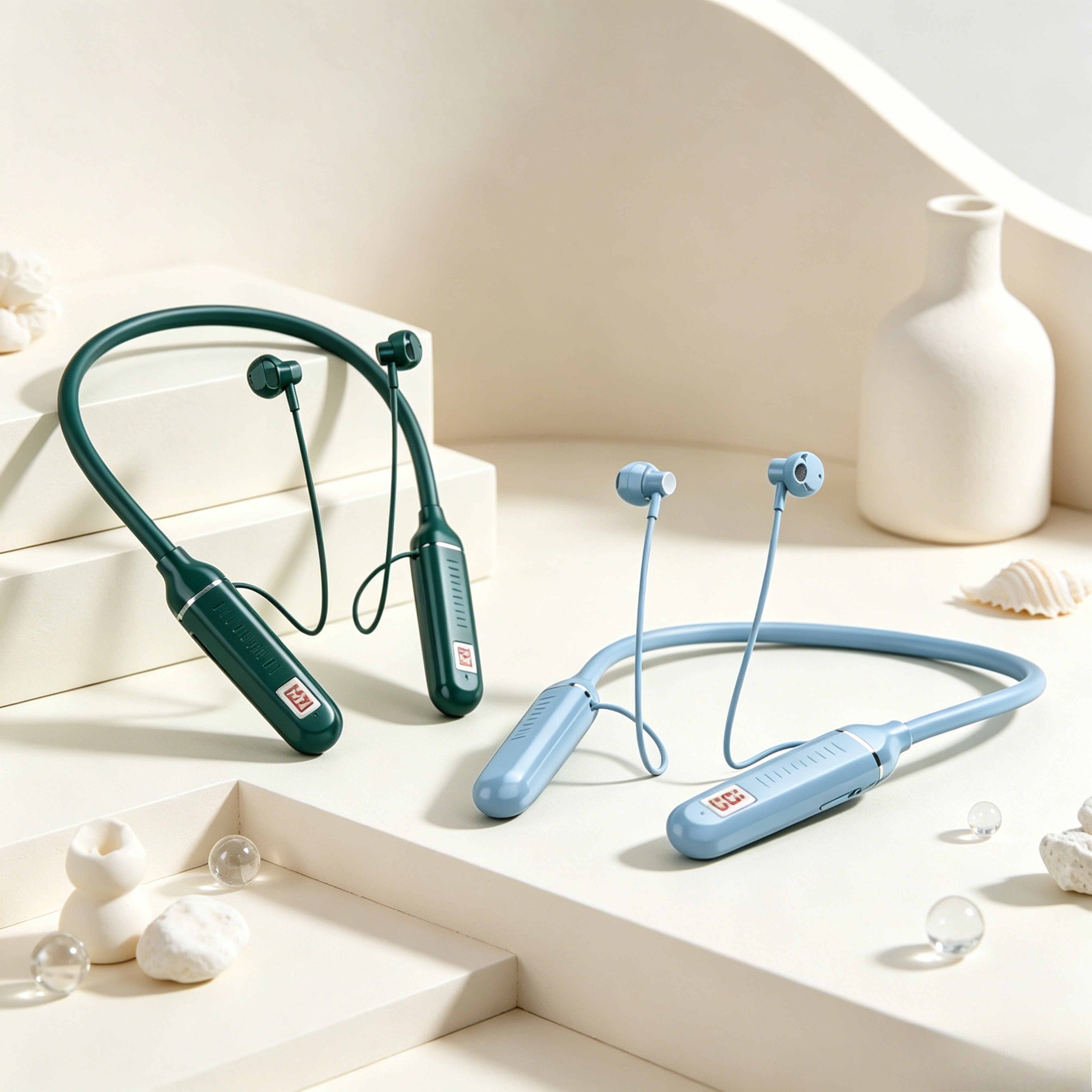 Bluetooth Neckband Headphones with Active Noise Cancellation and Memory Card Support – view 1