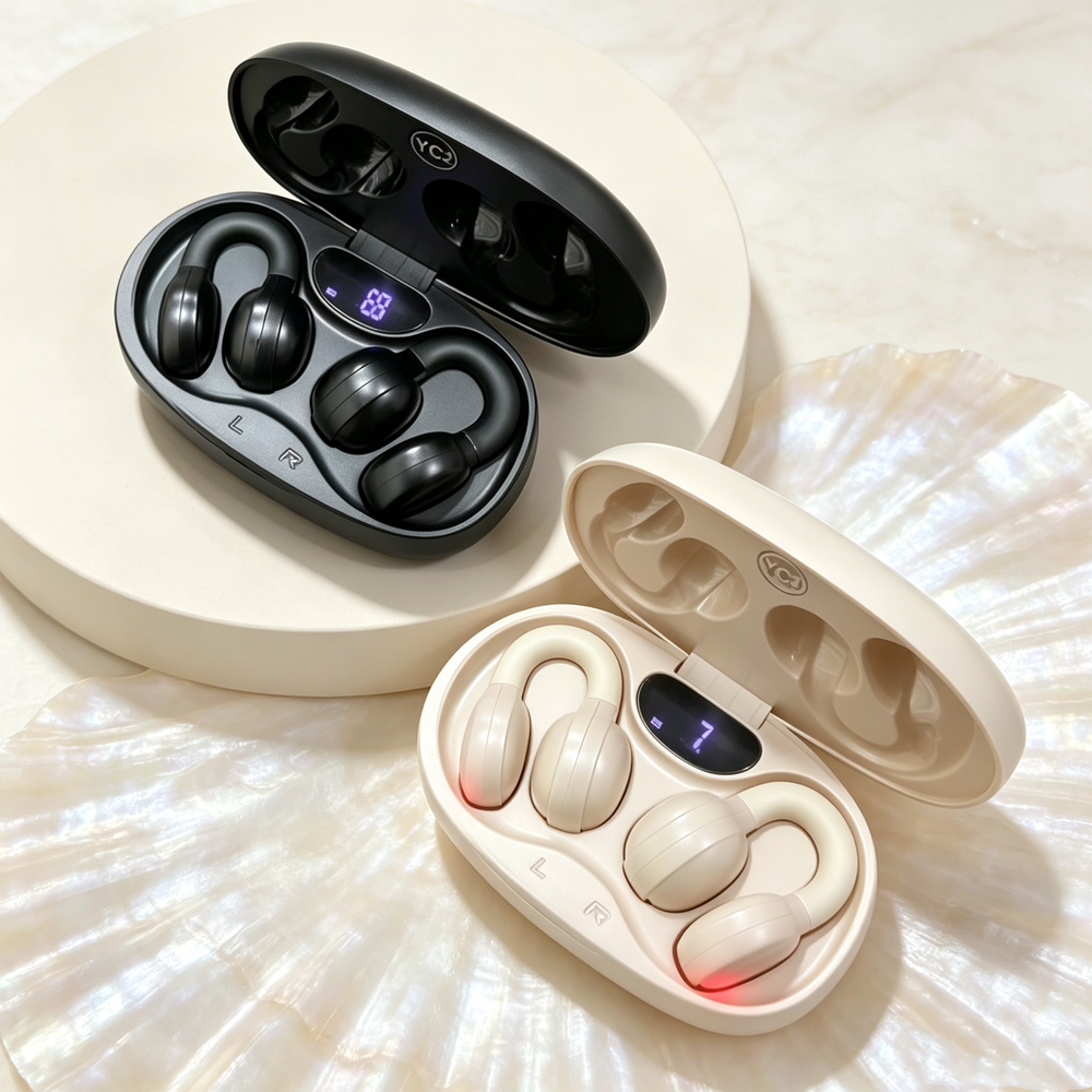 Wireless Bluetooth Earphones with Active Noise Cancellation and Microphone – view 1